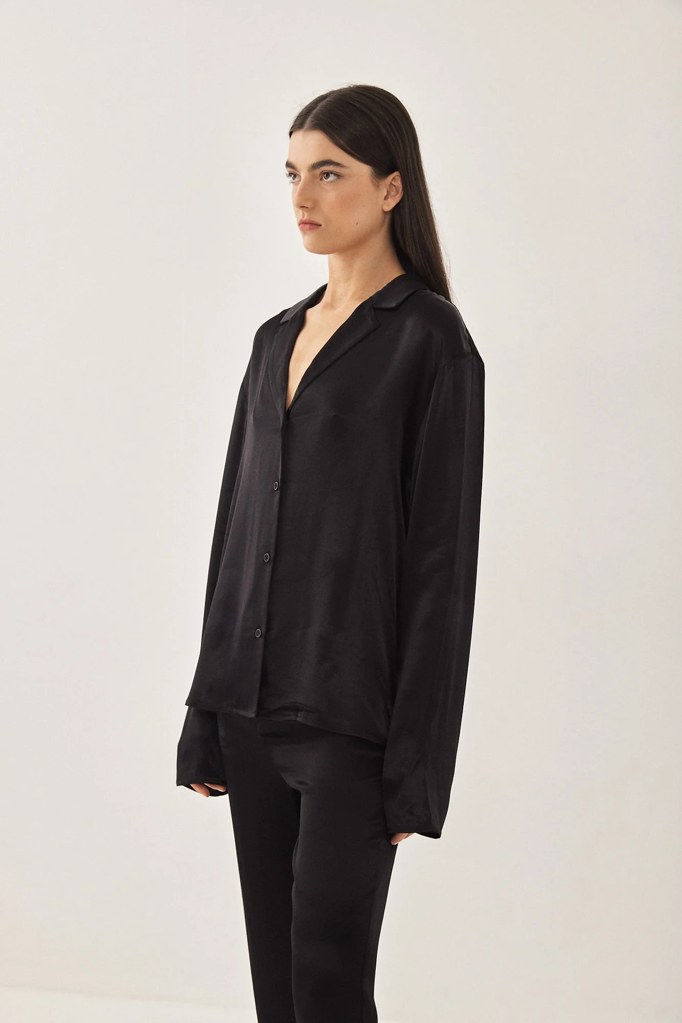 Satin Button Up Blouse - Image 6