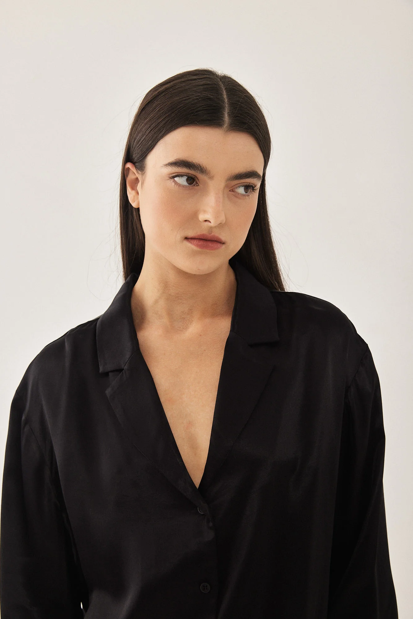 Satin Button Up Blouse - Image 7