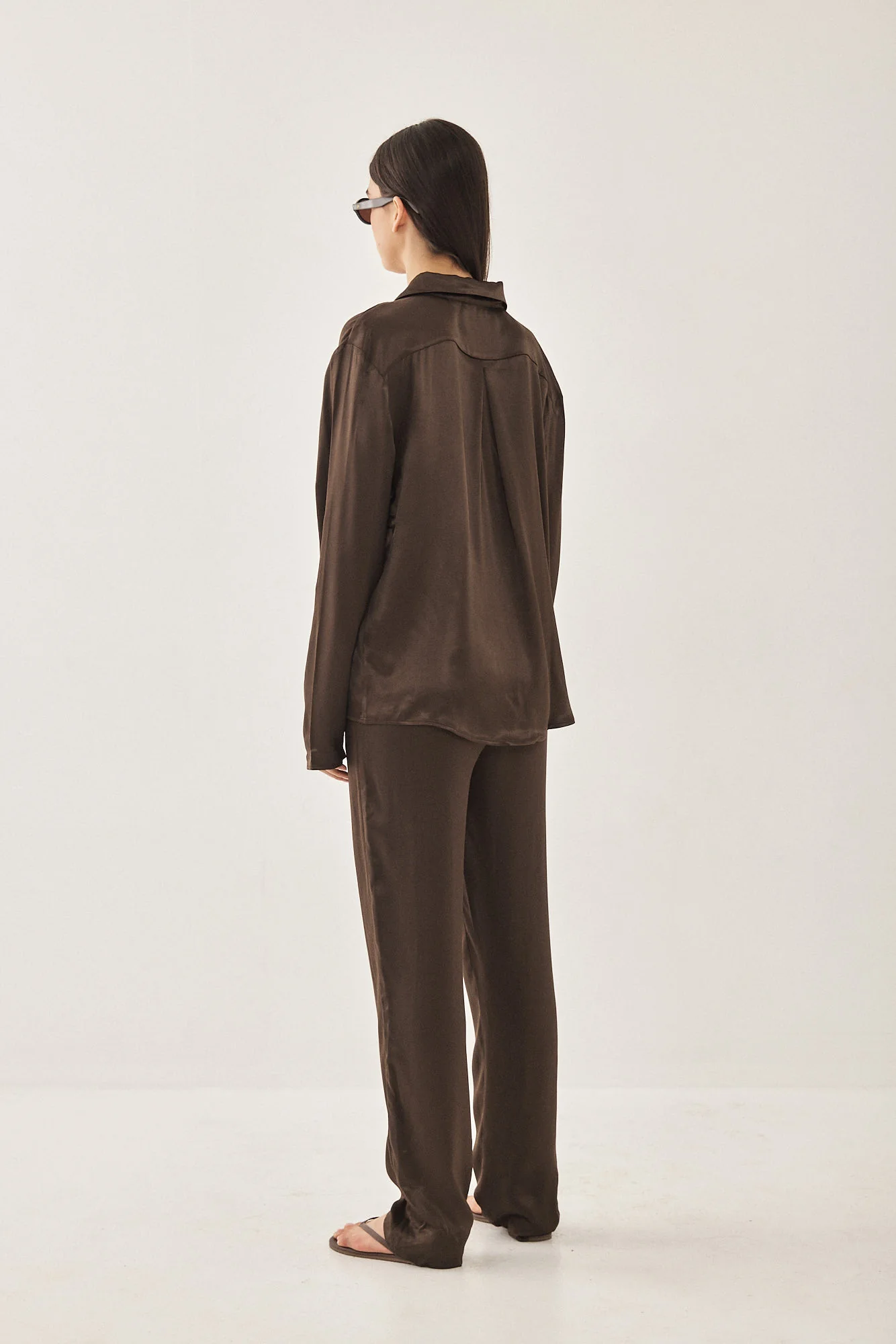 Satin Button Up Blouse - Image 5