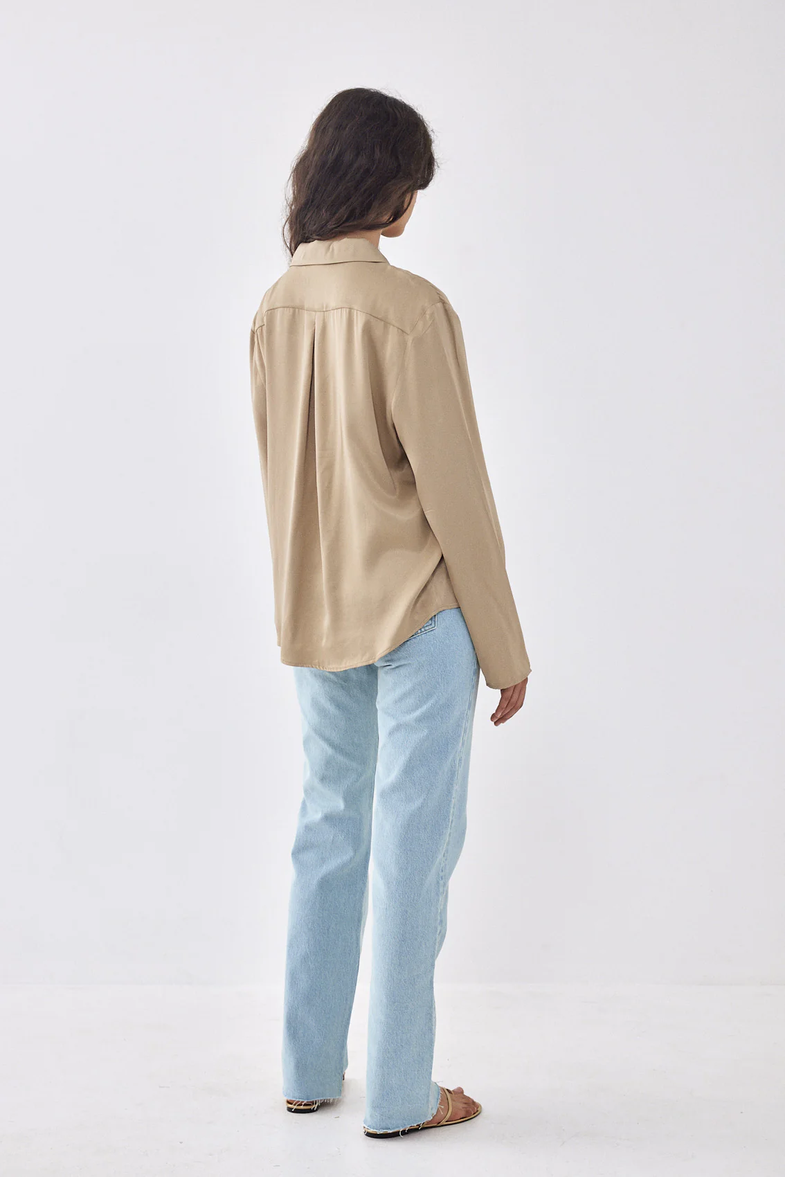 Satin Button Up Blouse - Image 6