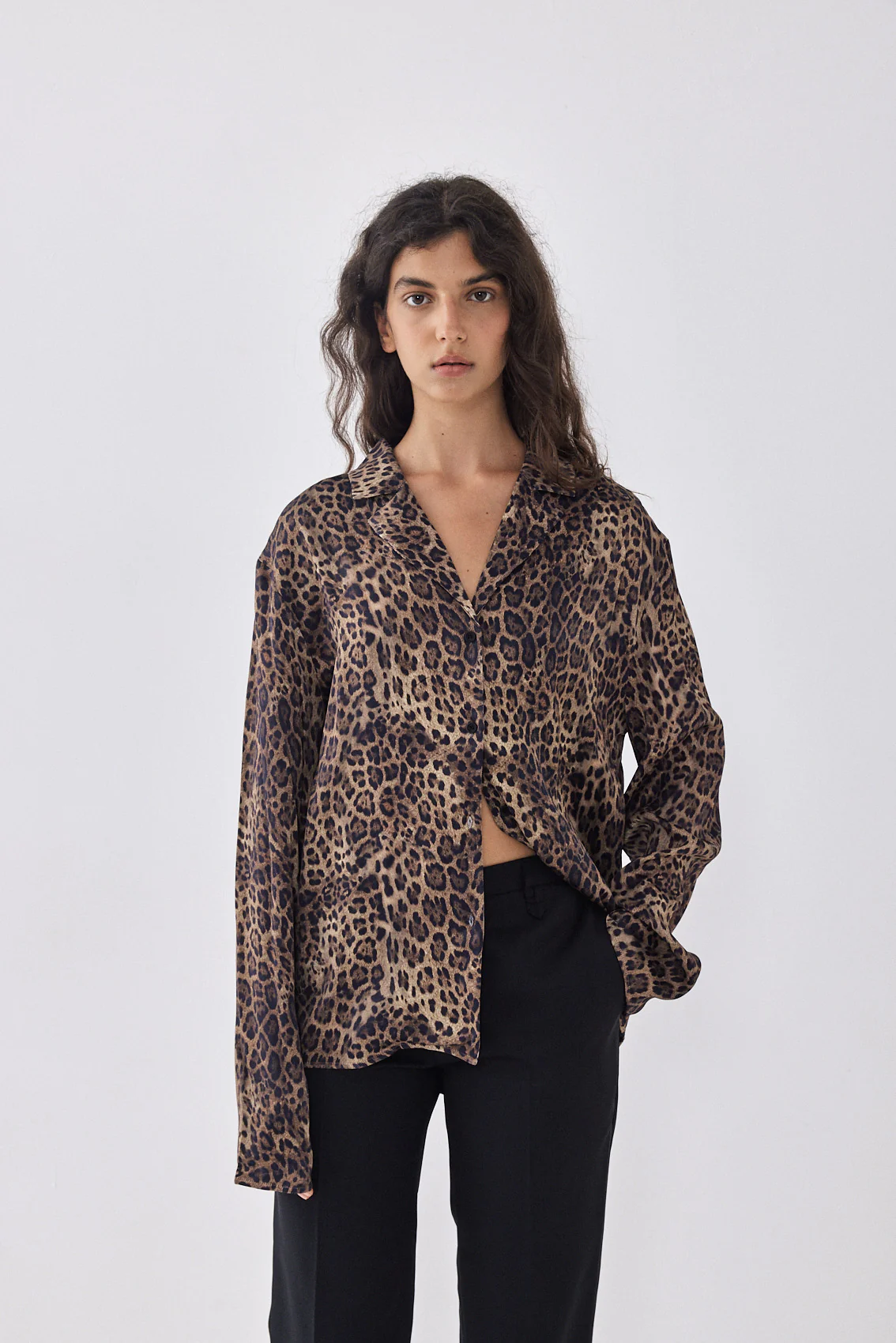 Satin Button Up Blouse