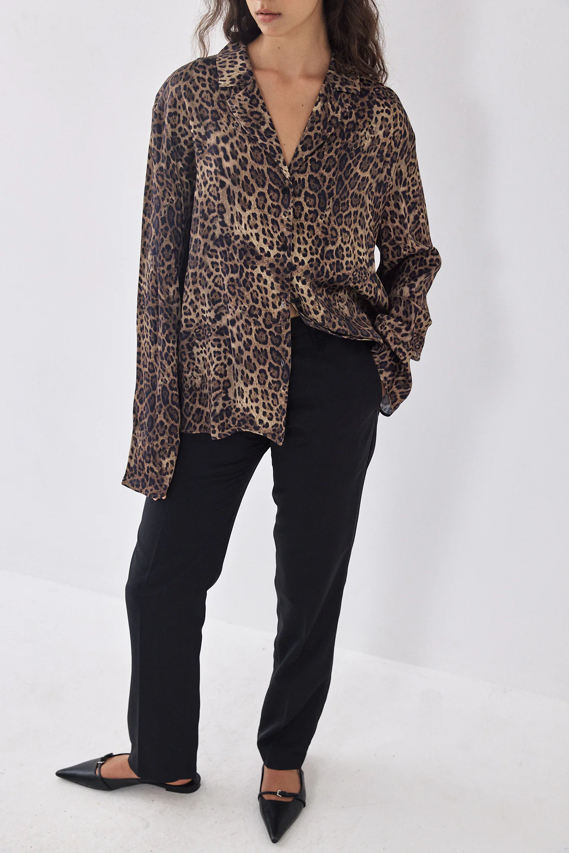 Satin Button Up Blouse - Image 3