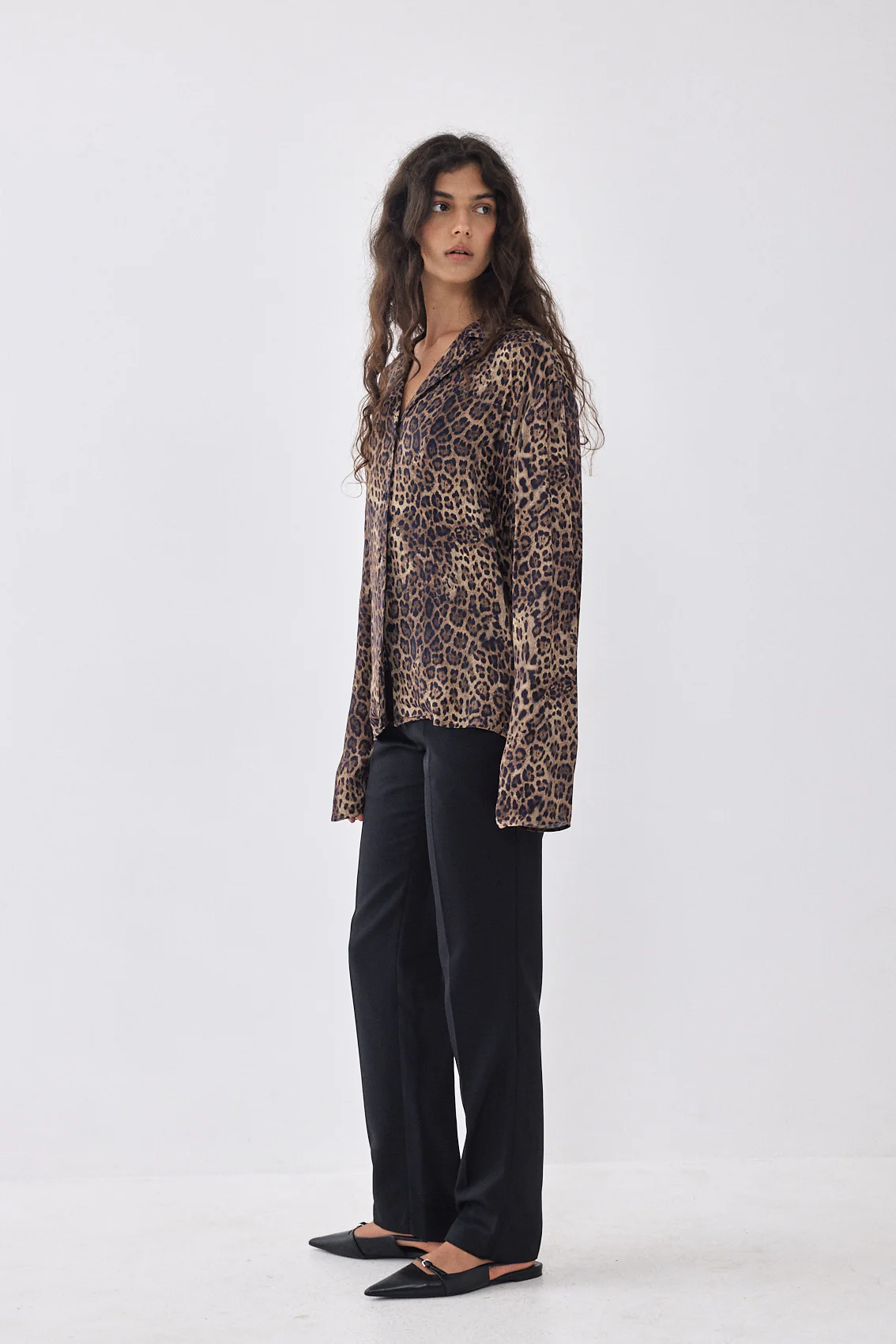 Satin Button Up Blouse - Image 4