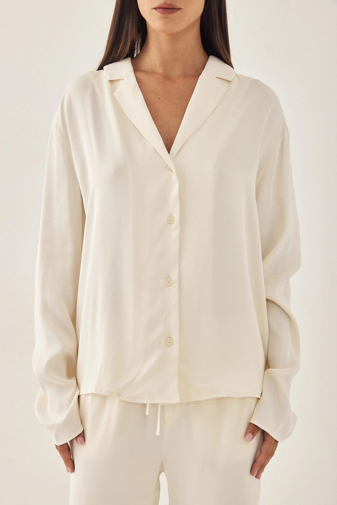 Satin Button Up Blouse
