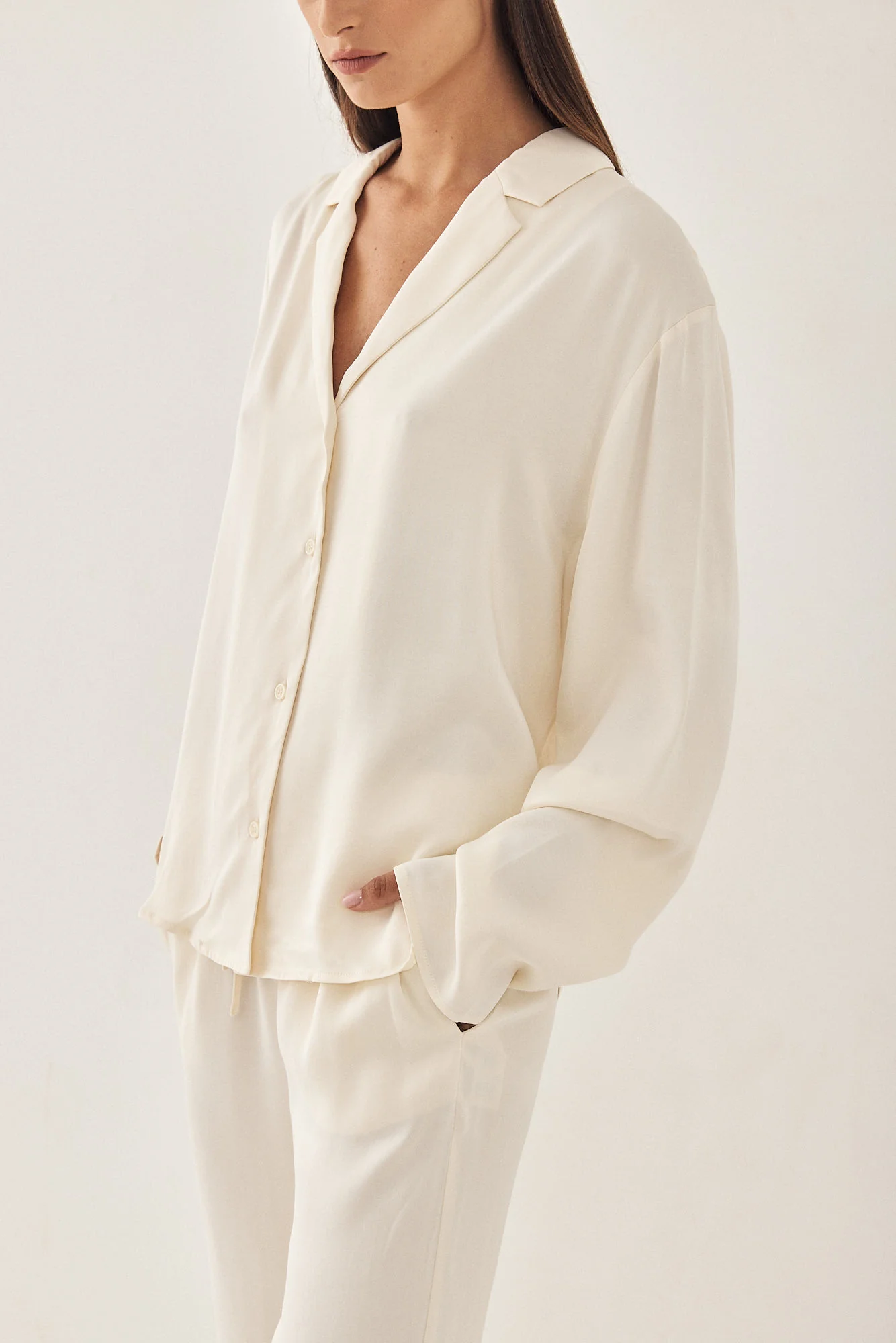 Satin Button Up Blouse - Image 6