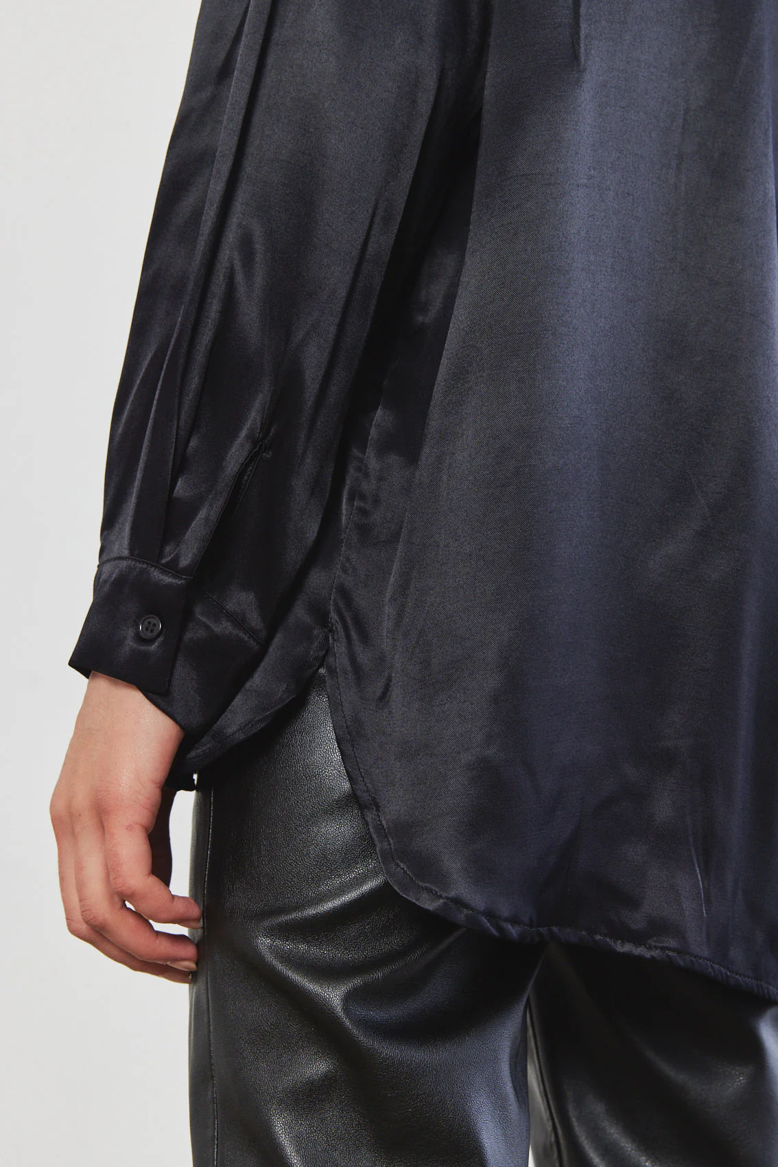 Satin Buttoned Blouse - Image 5