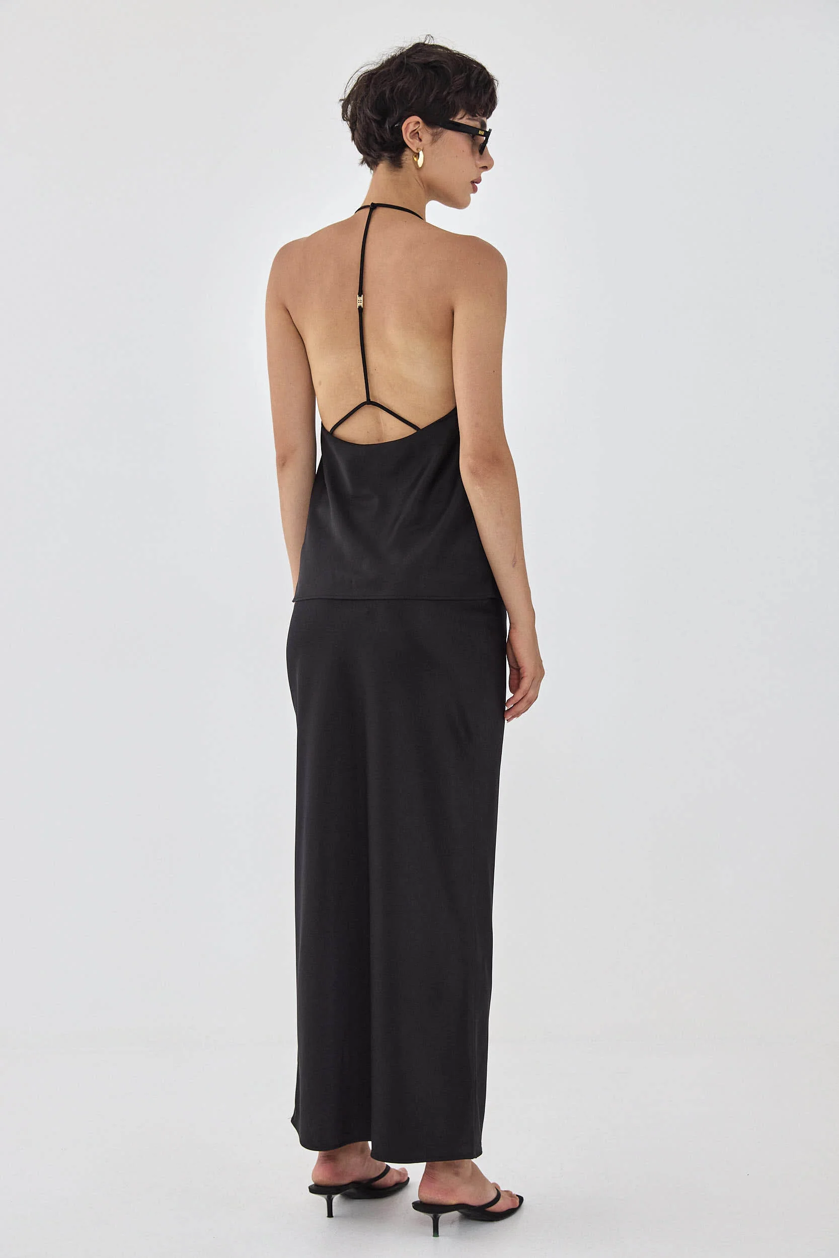 Satin Collared Tank Top - Image 4