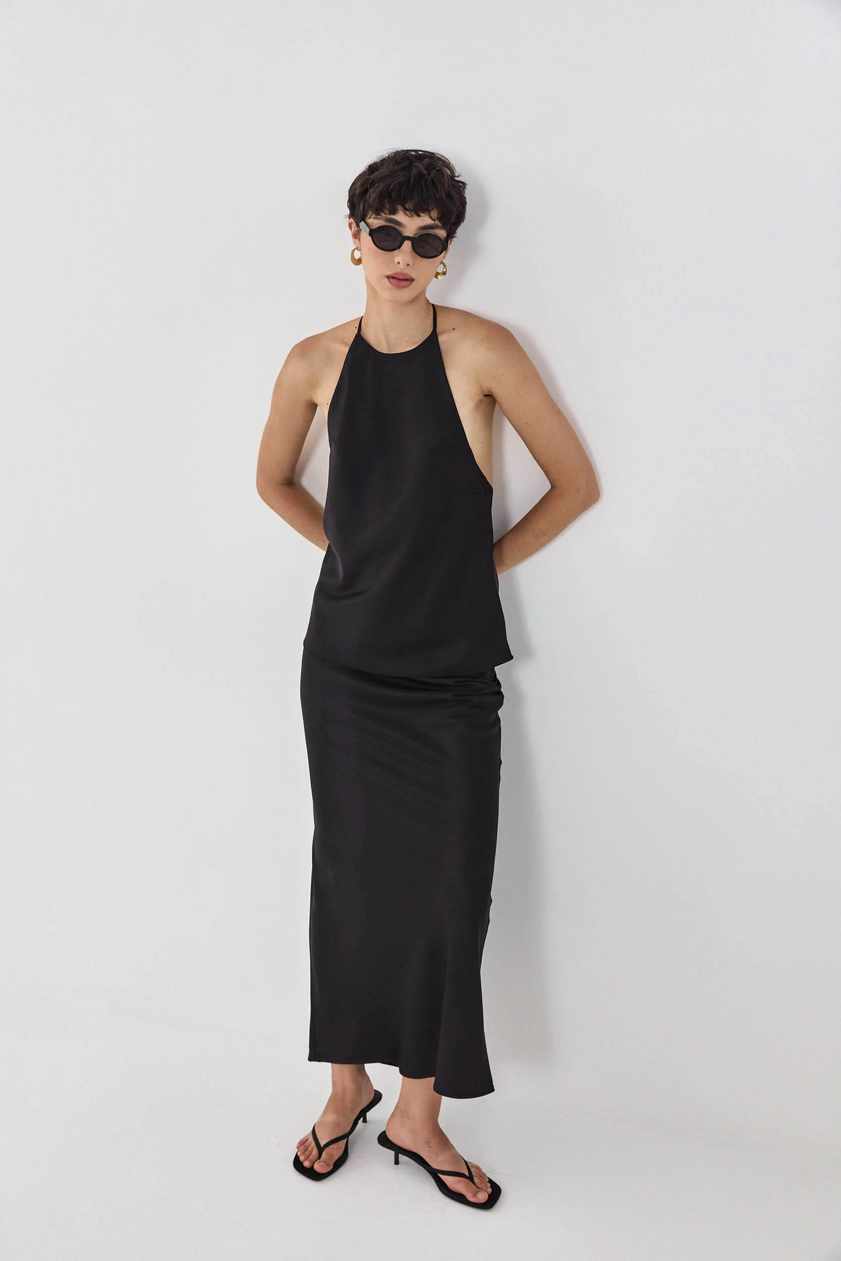 Satin Collared Tank Top - Image 5