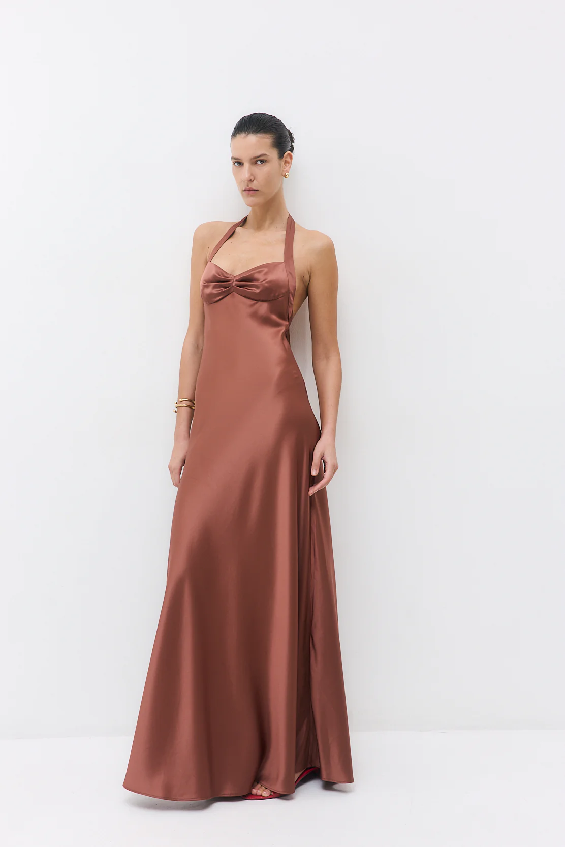 Satin Cup Maxi Dress - Image 3