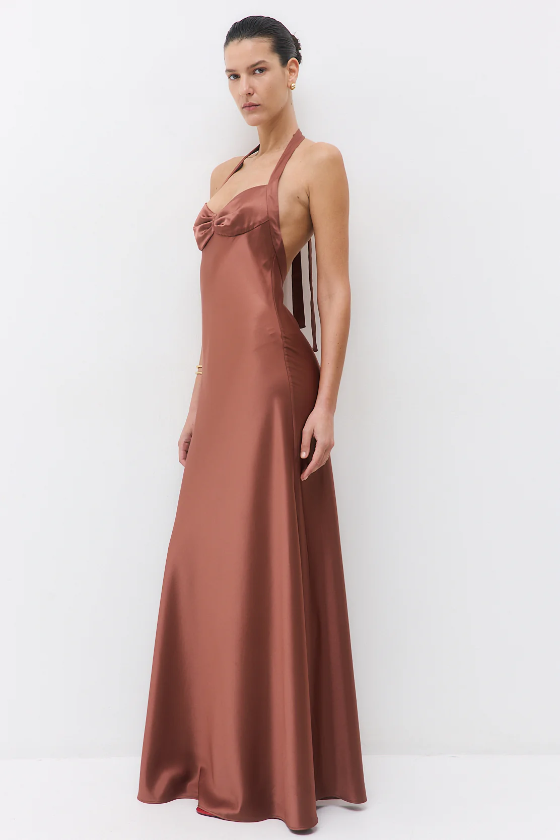 Satin Cup Maxi Dress - Image 4