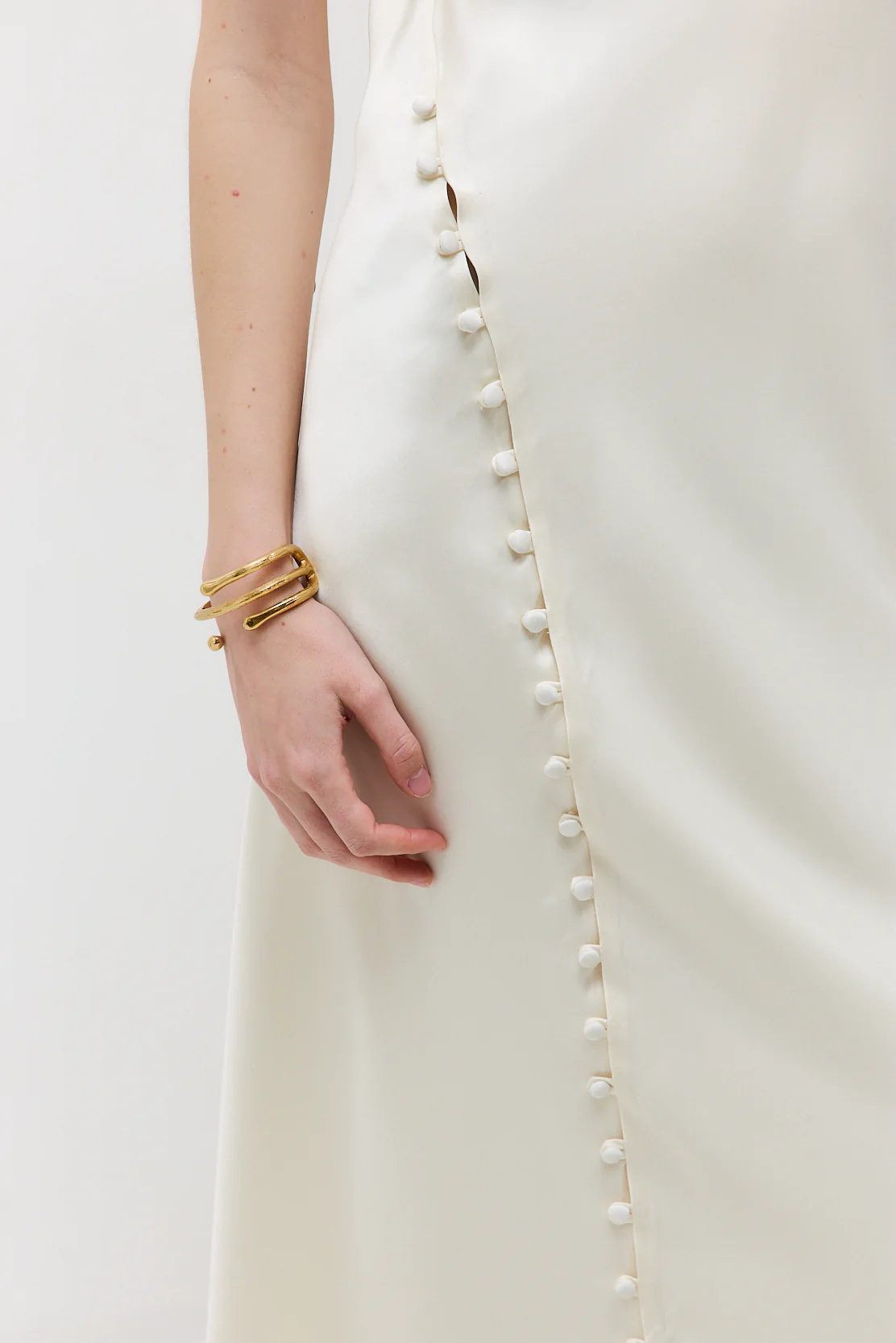 Satin Drape Maxi Dress - Image 6