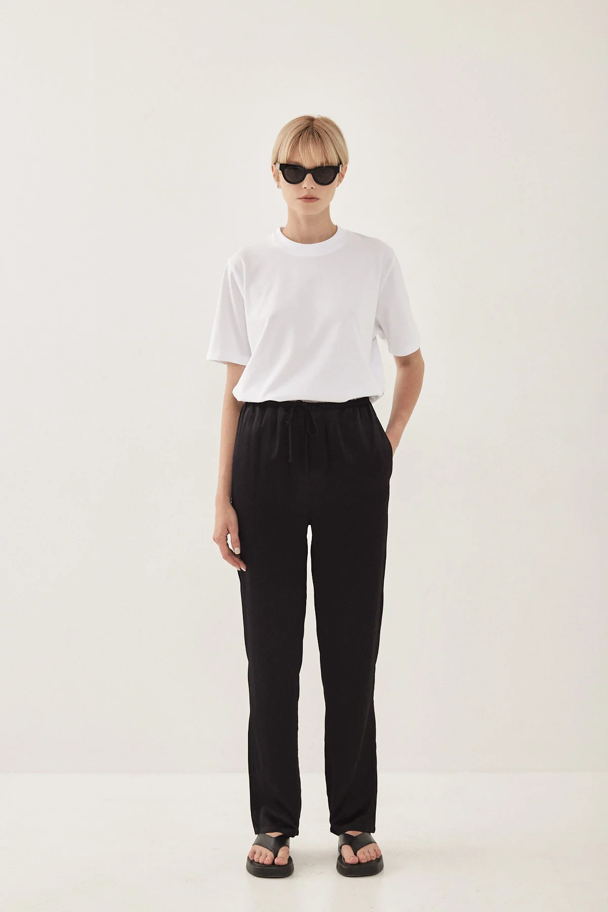 Satin Drawstring Pants