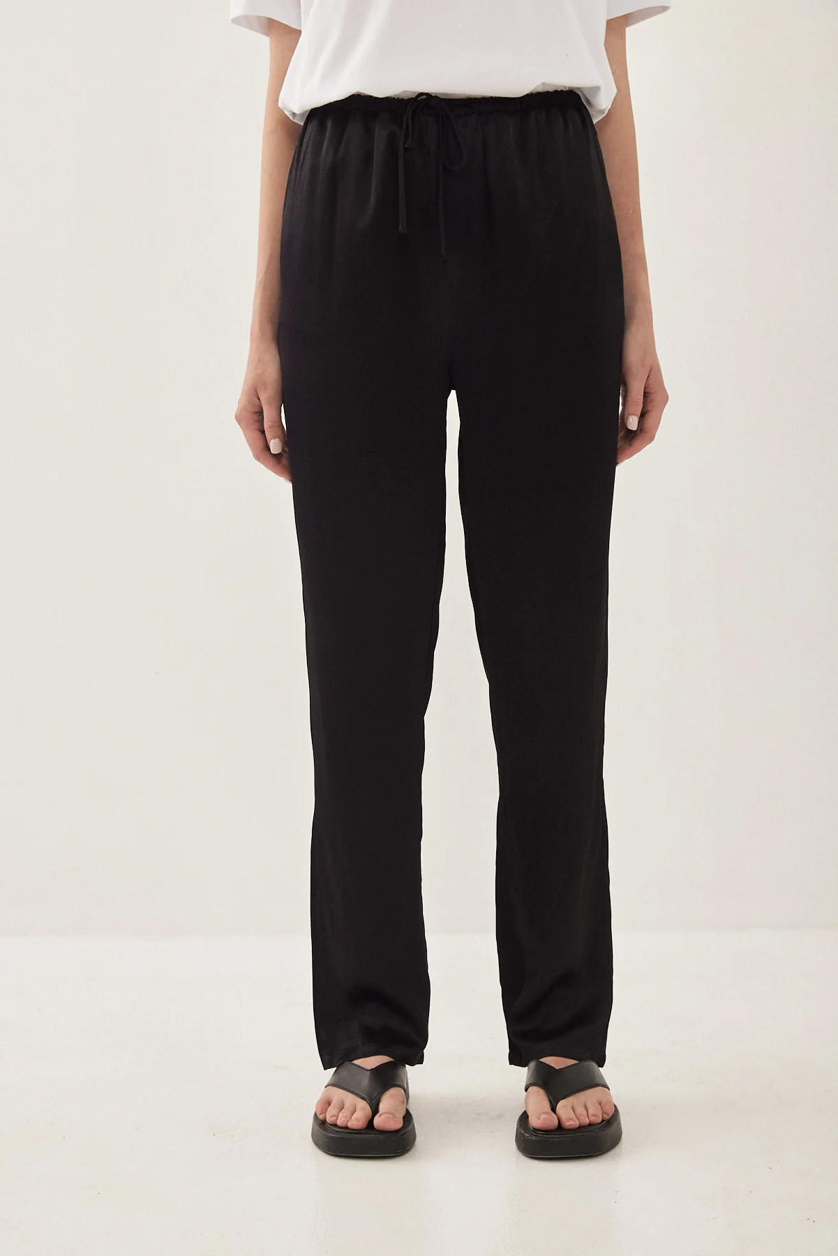Satin Drawstring Pants - Image 2