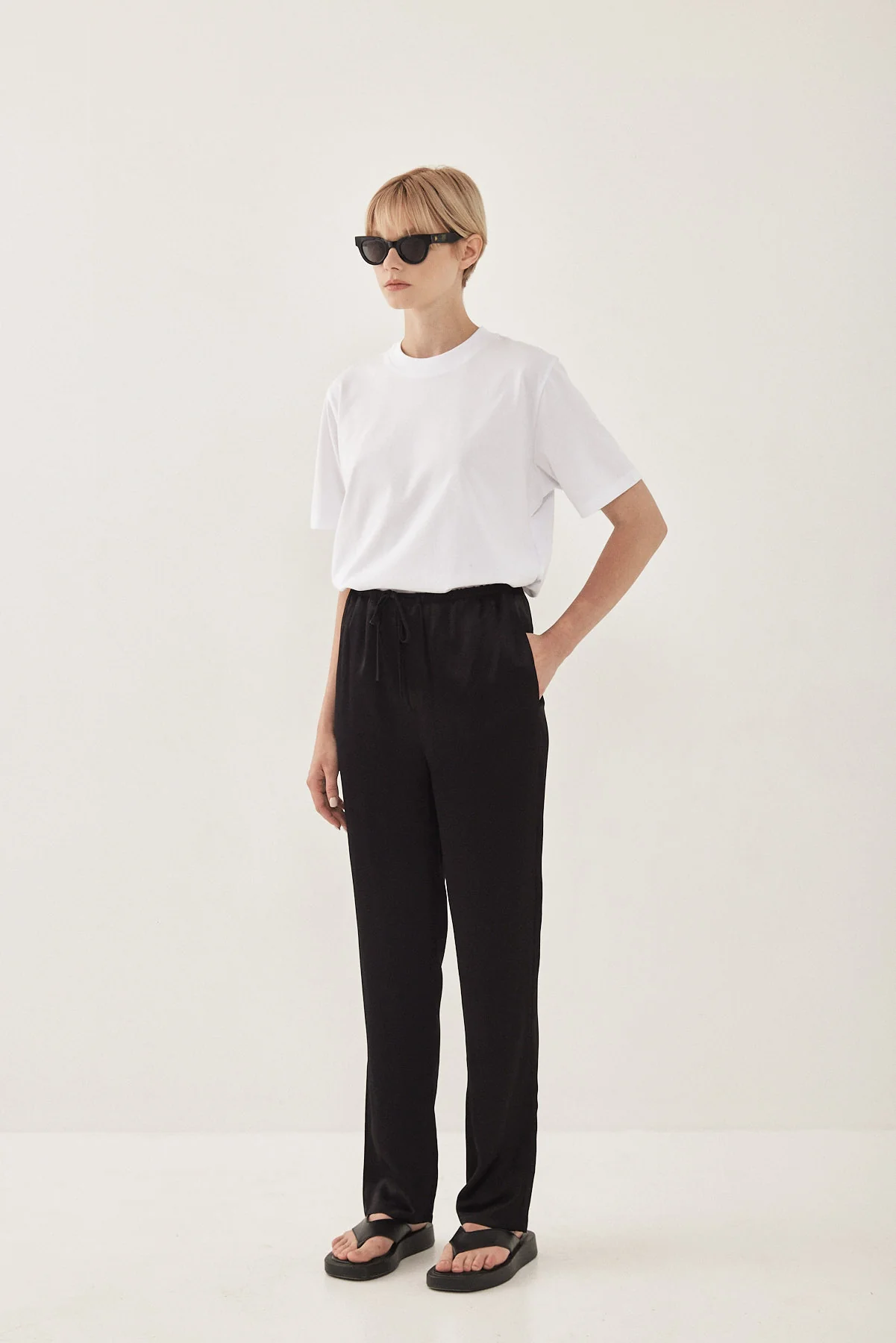 Satin Drawstring Pants - Image 4