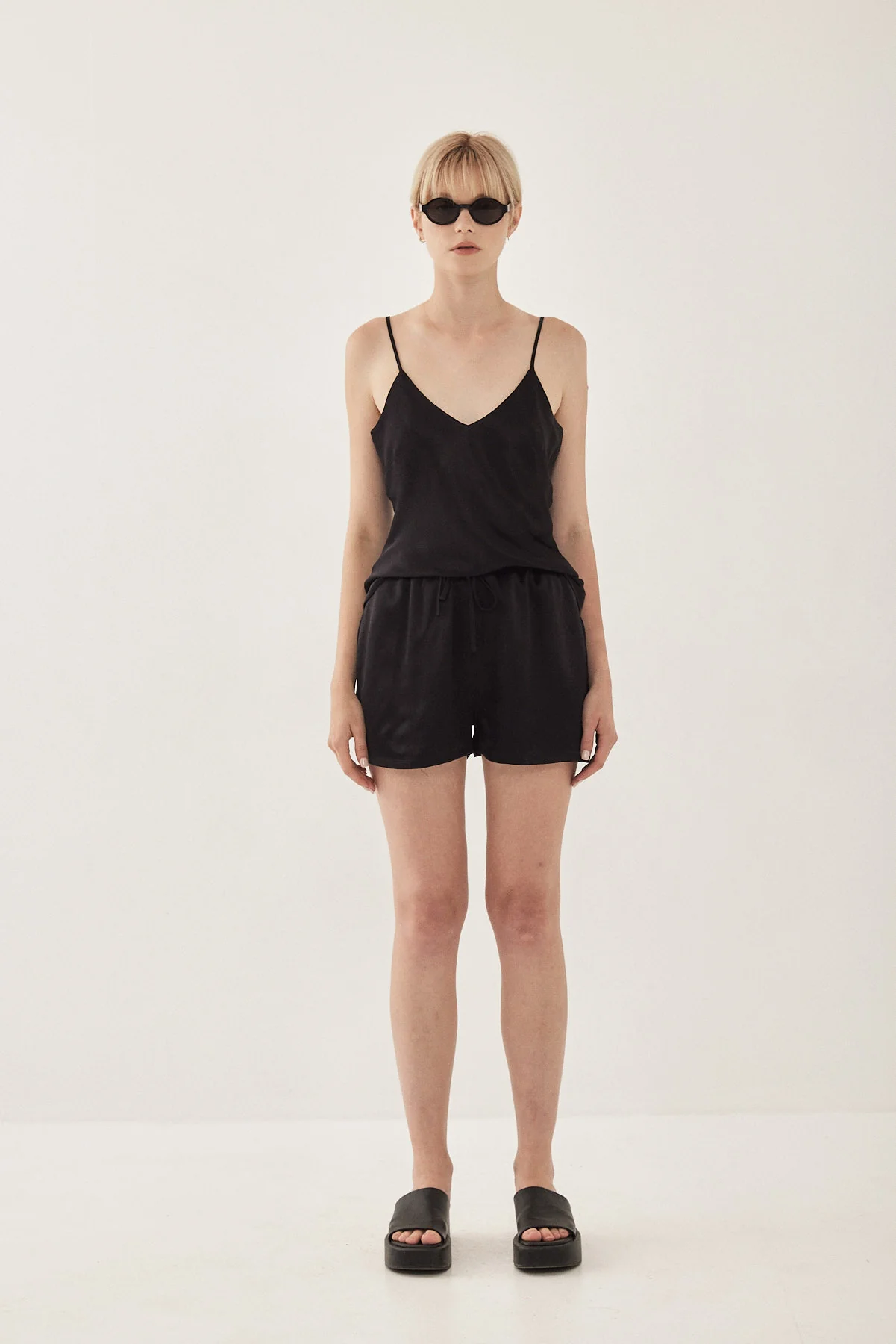 Satin Drawstring Shorts