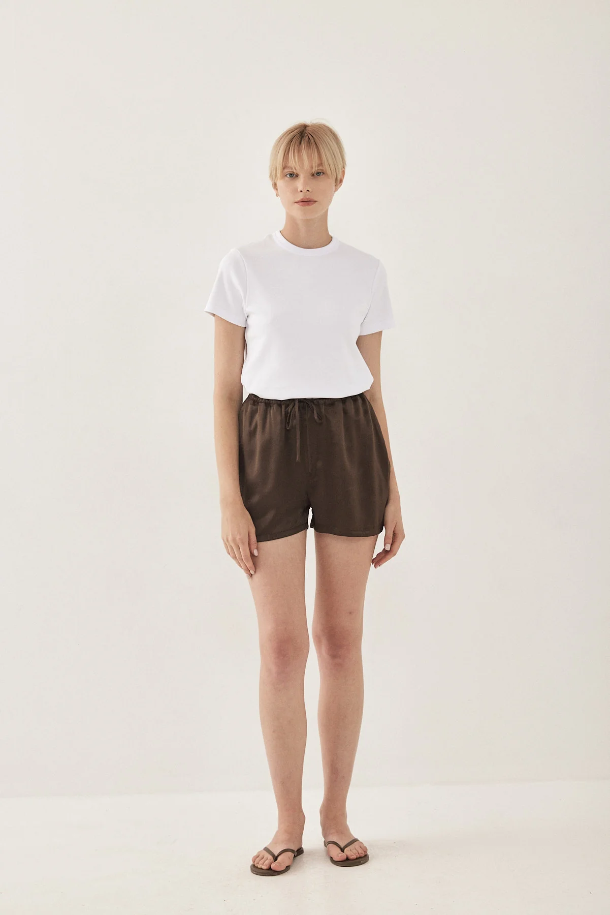 Satin Drawstring Shorts