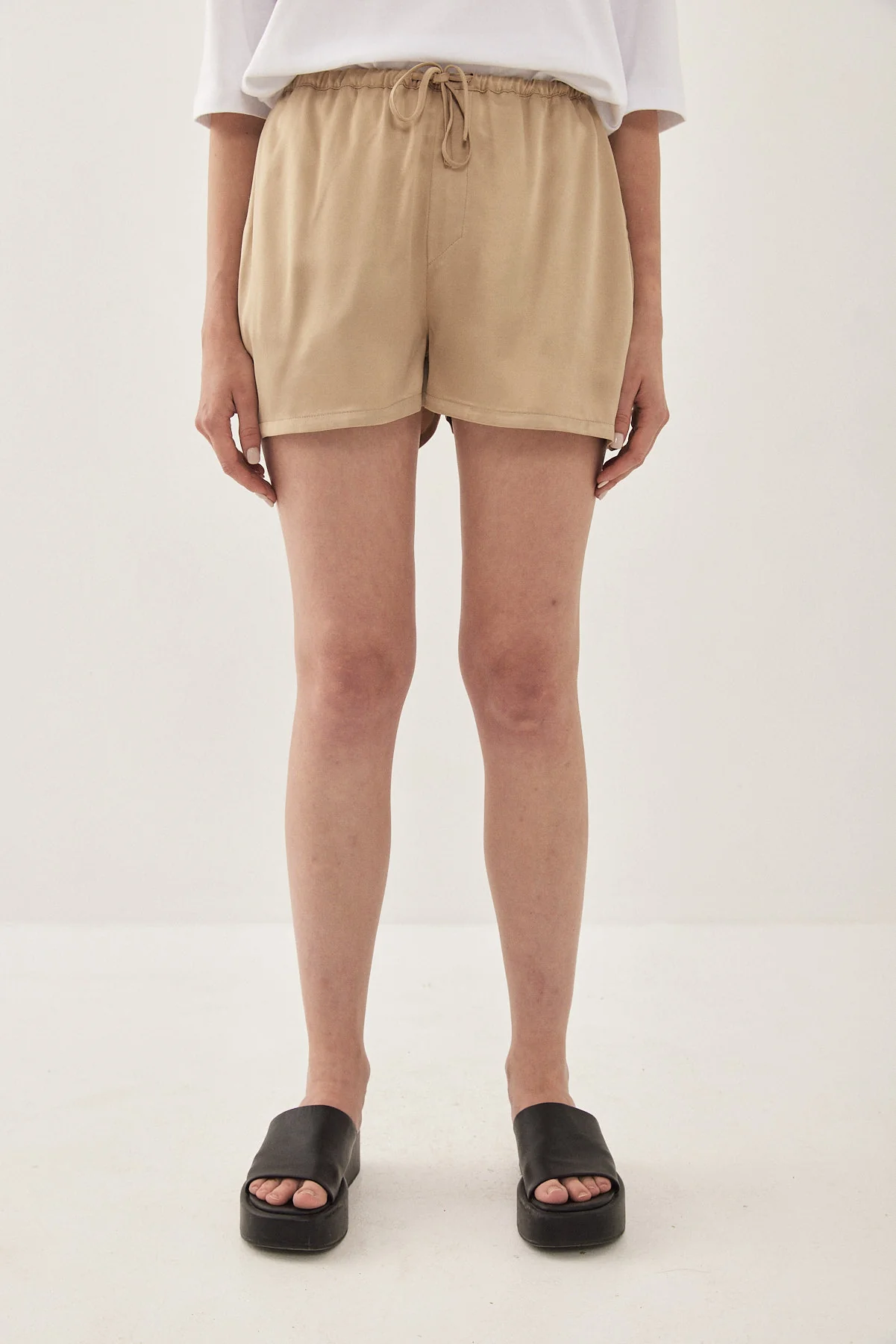 Satin Drawstring Shorts - Image 2