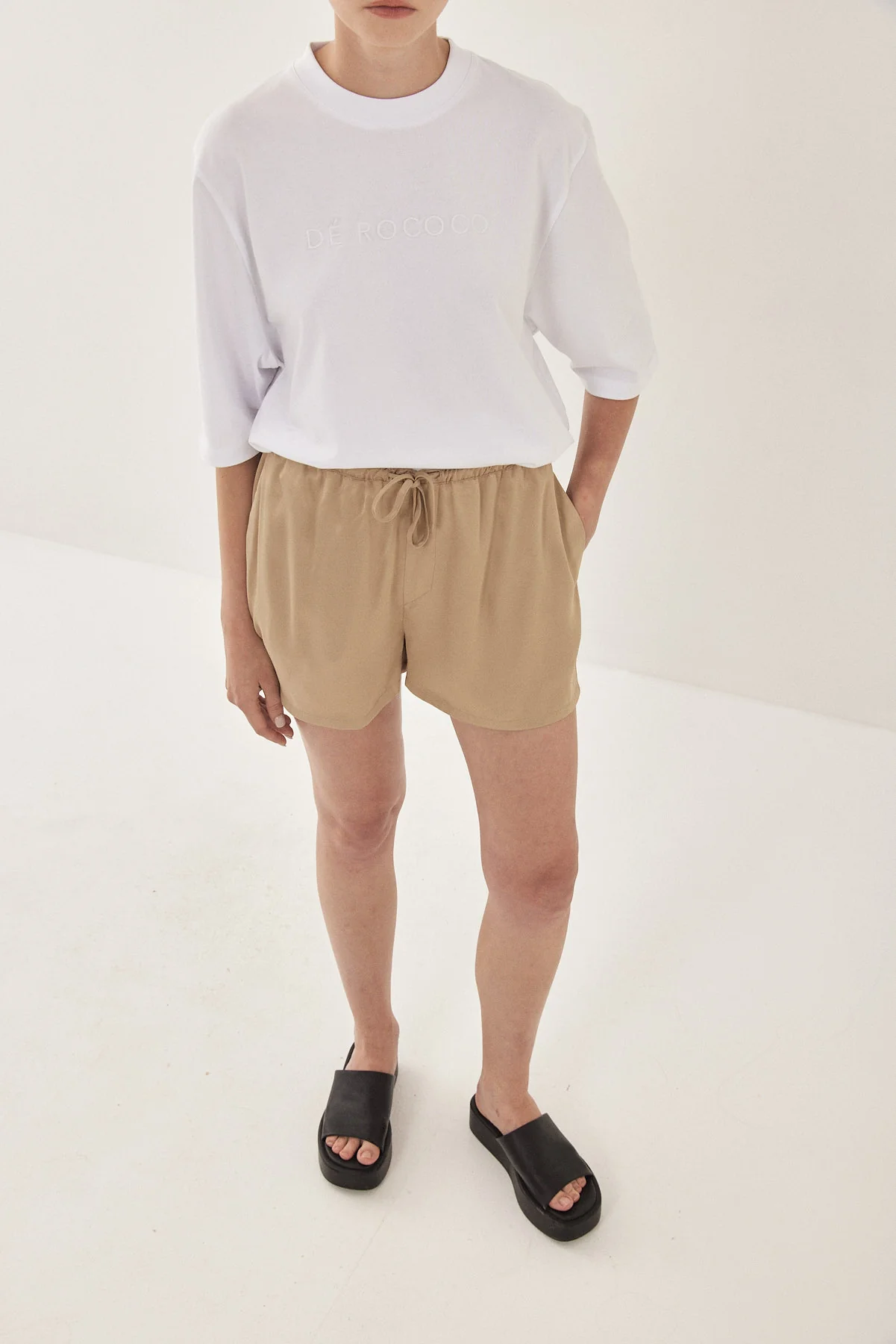 Satin Drawstring Shorts - Image 3