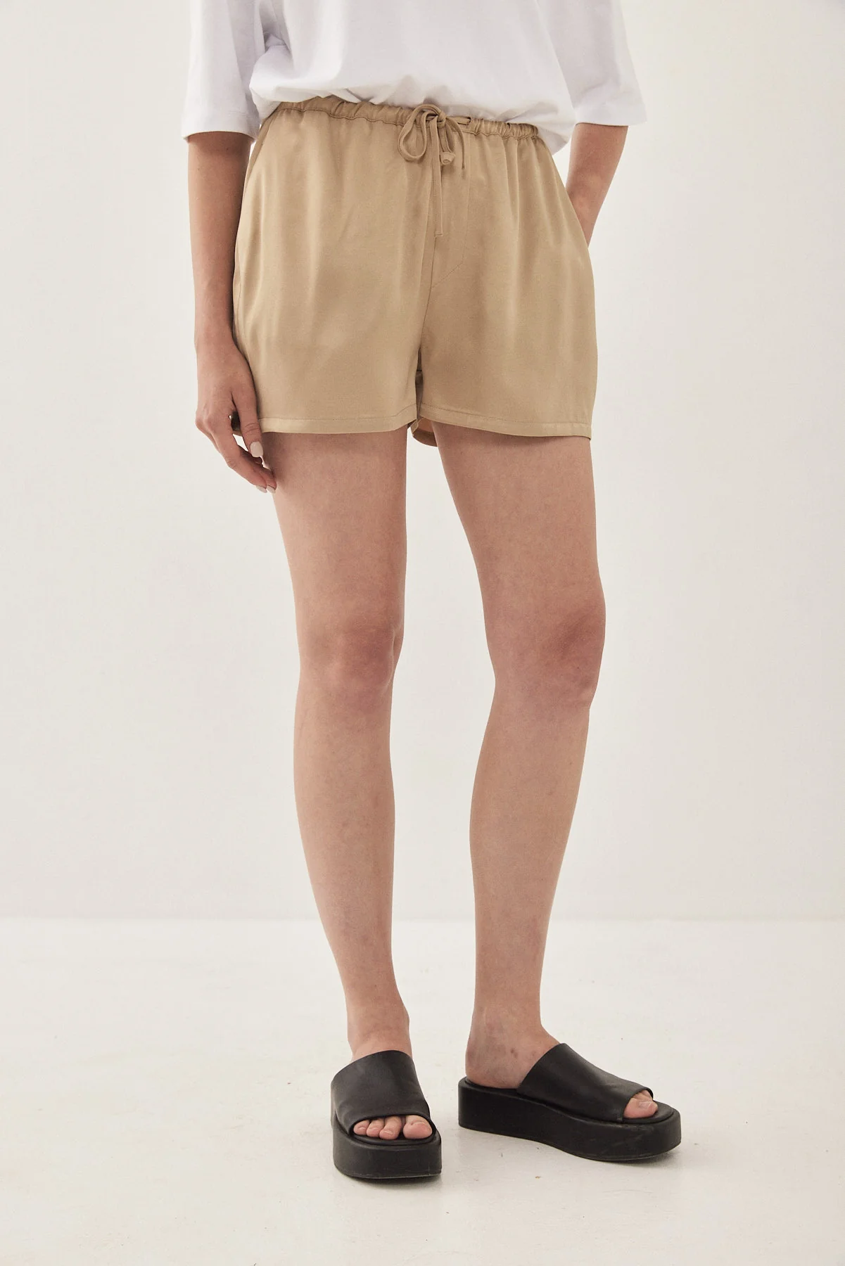 Satin Drawstring Shorts - Image 6