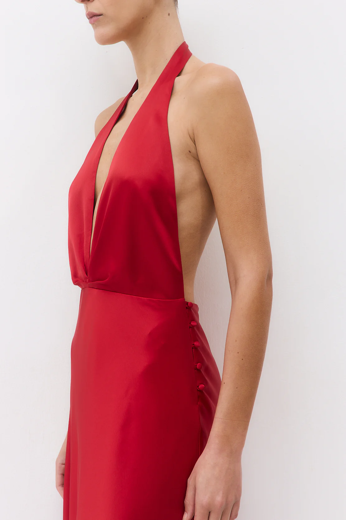 Satin Halter Maxi Dress - Image 7