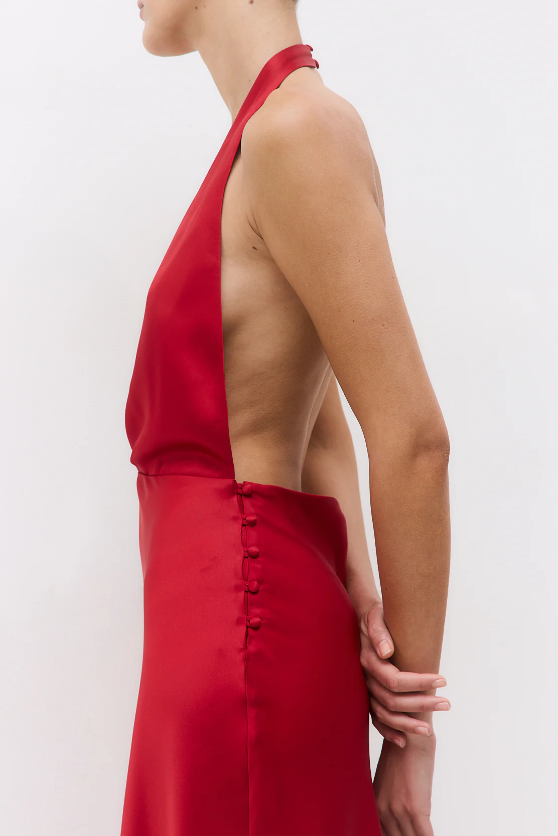 Satin Halter Maxi Dress - Image 9