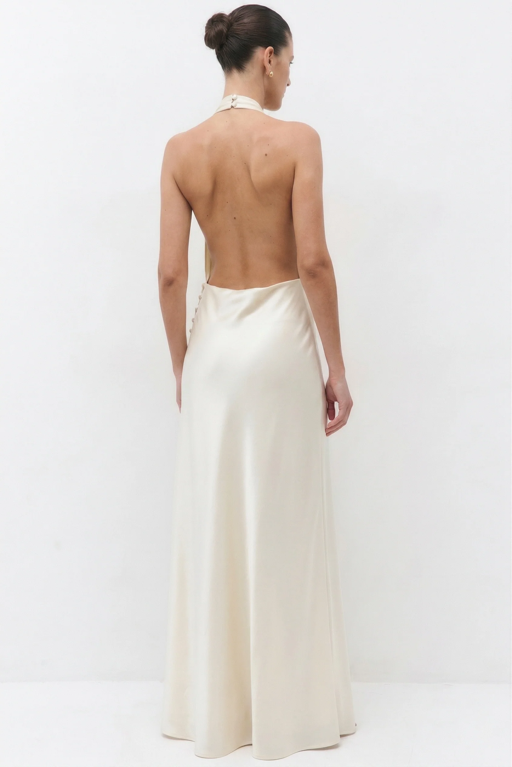 Satin Halter Maxi Dress - Image 5