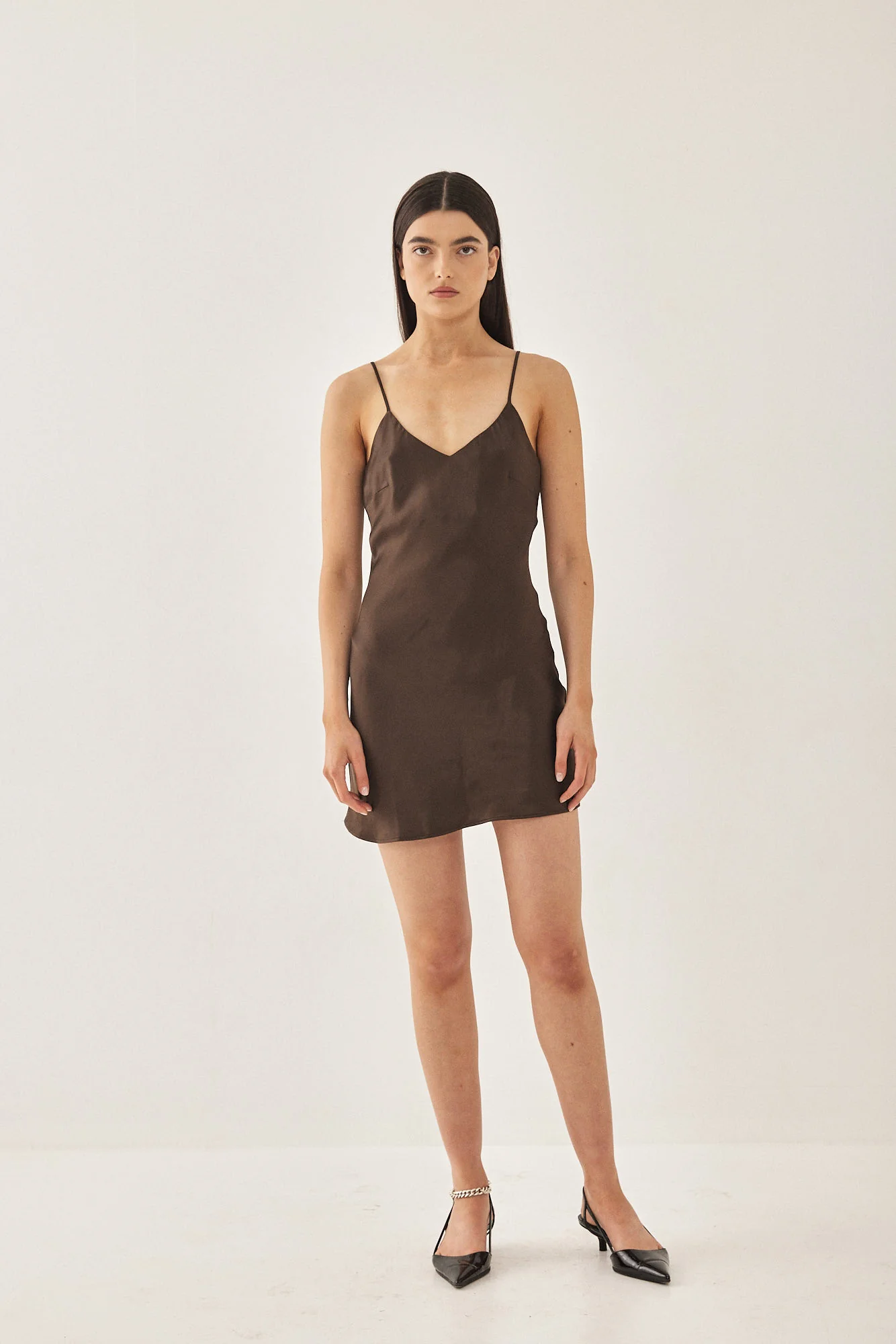 Satin Slip Mini Dress - Image 2