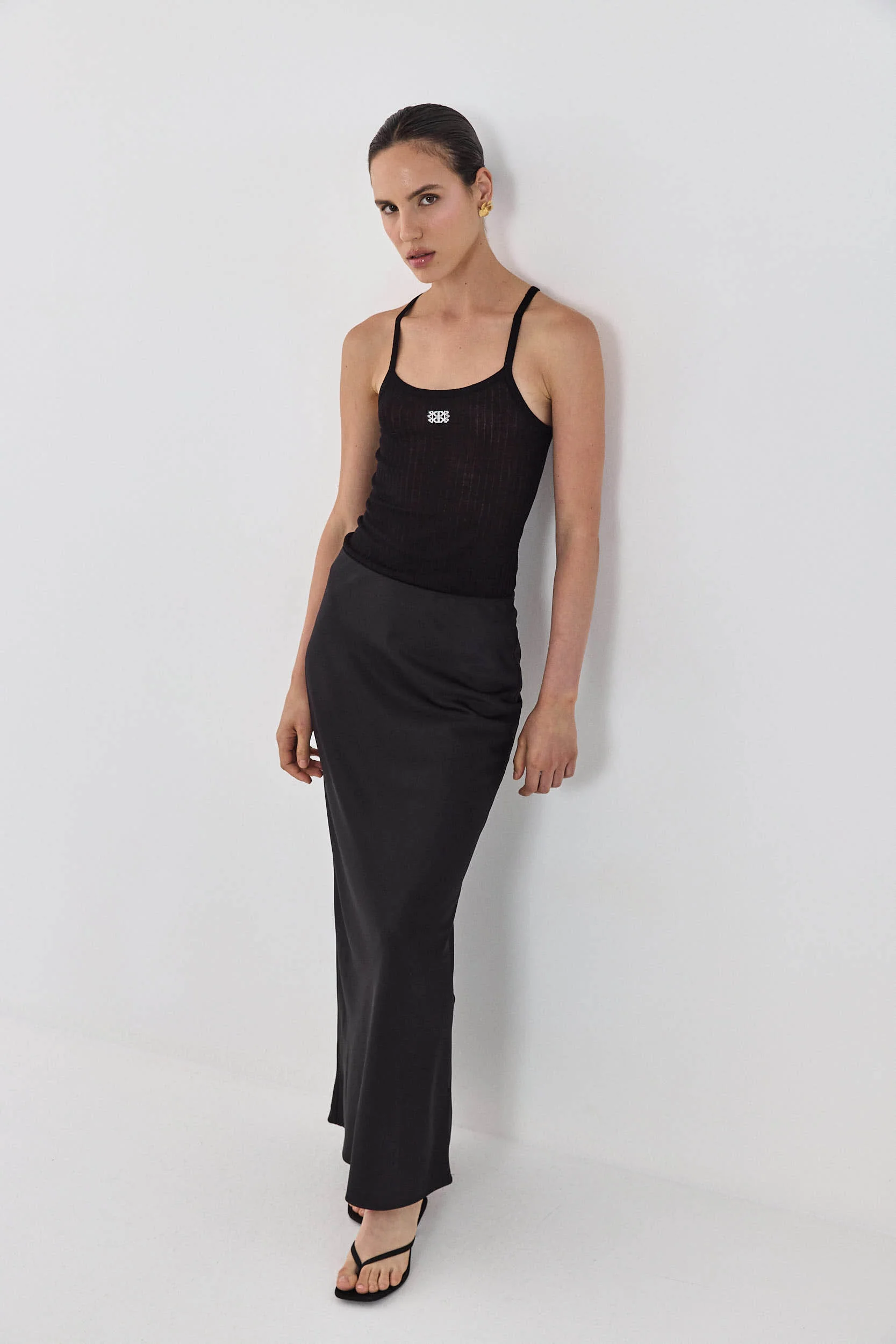 Satin Slip Maxi Skirt - Image 3