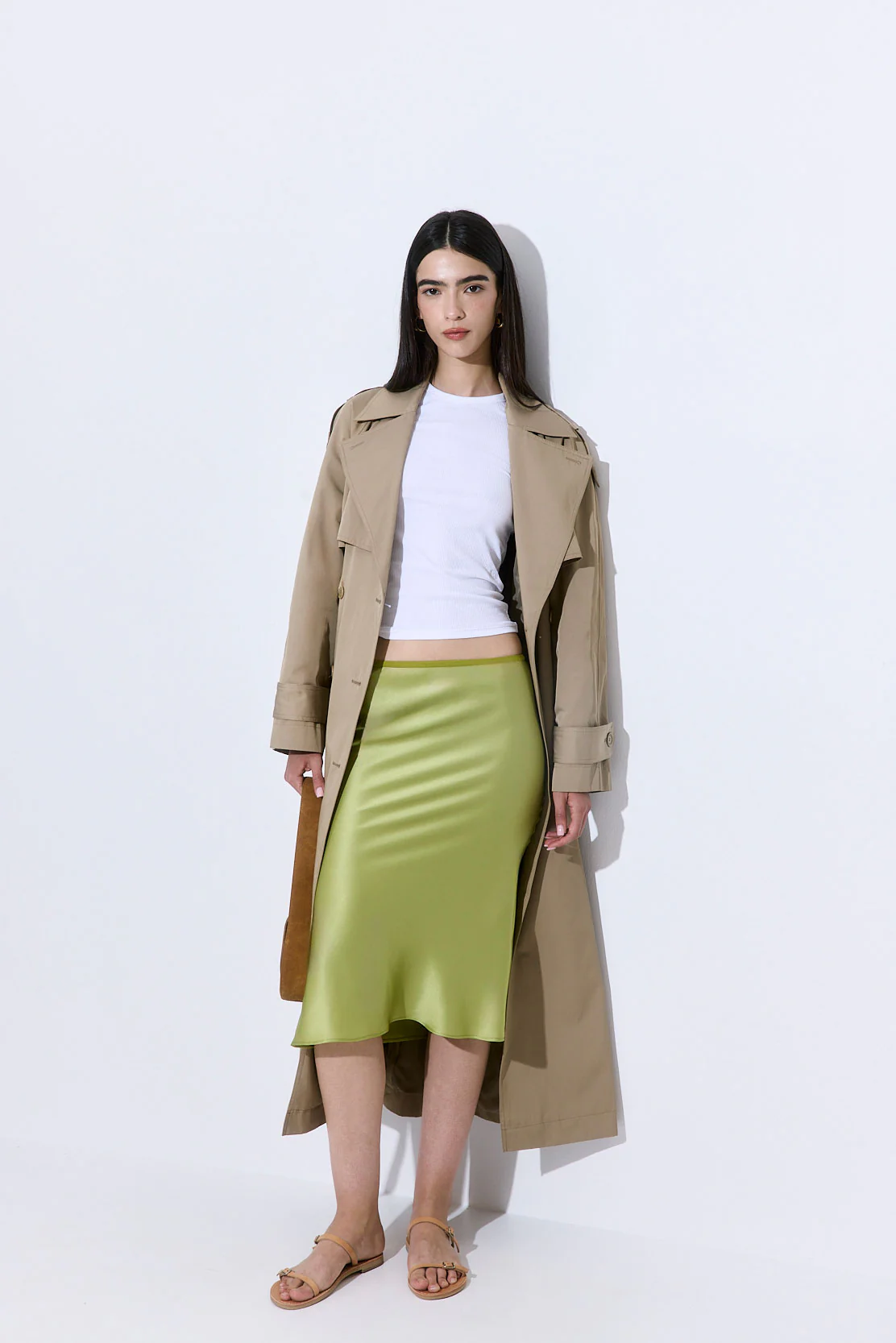 Satin Slip Midi Skirt - Image 3