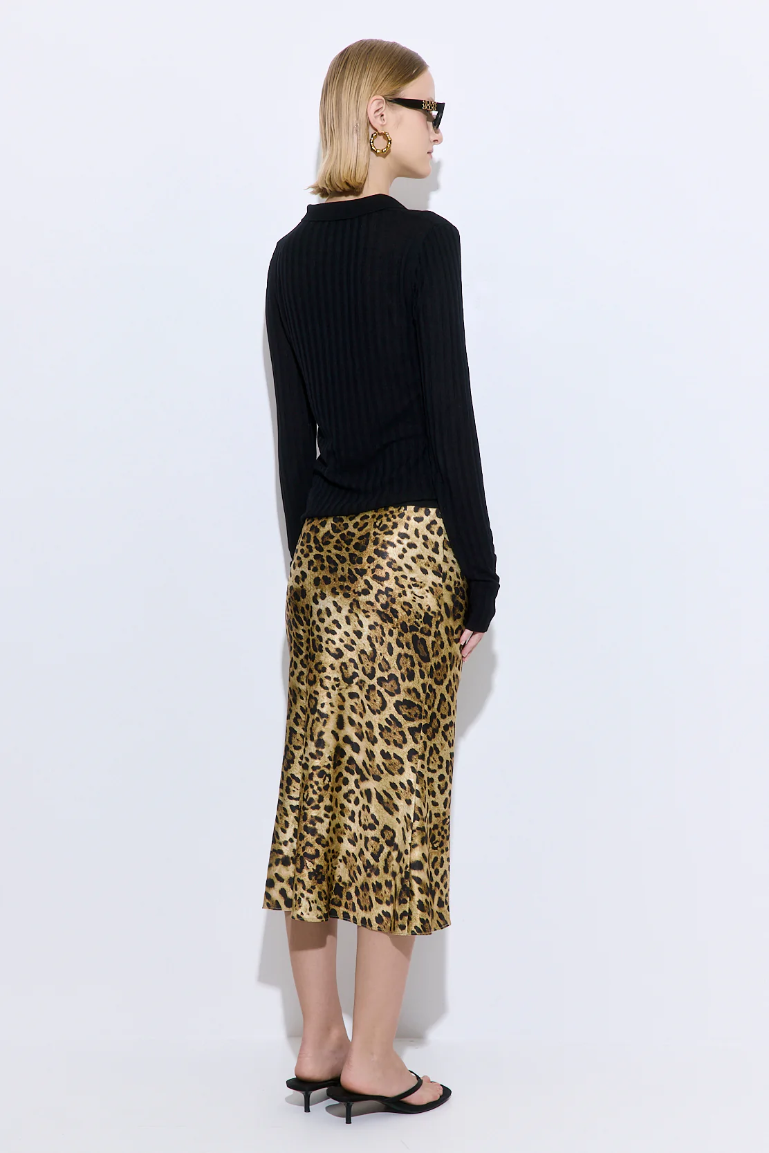 Satin Slip Midi Skirt - Image 4