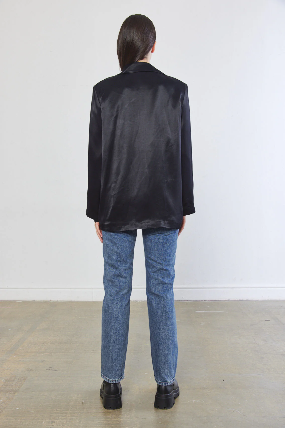 Satin Tailored Blazer - Image 8