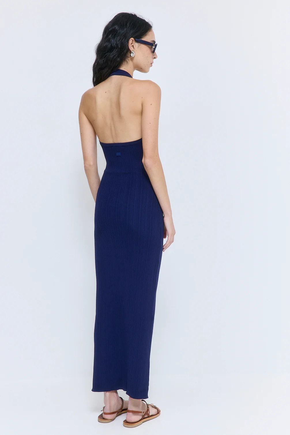 Ribbed Halter Neck Maxi Dress - Image 5