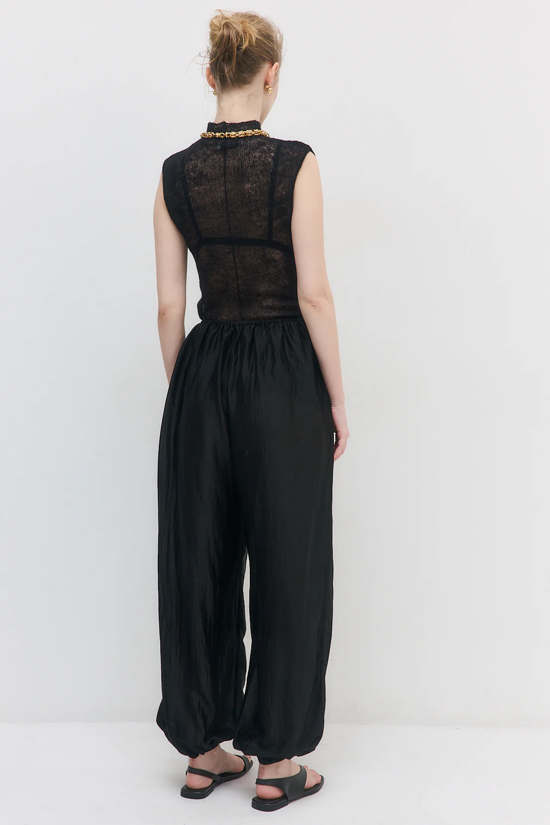 Semi Sheer Chiffon Balloon Pants - Image 5
