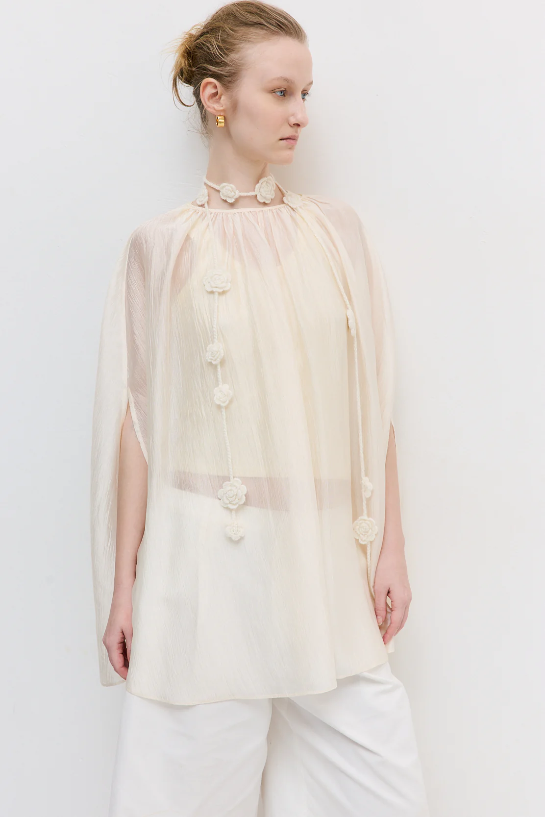 Semi Sheer Chiffon Cape - Image 5