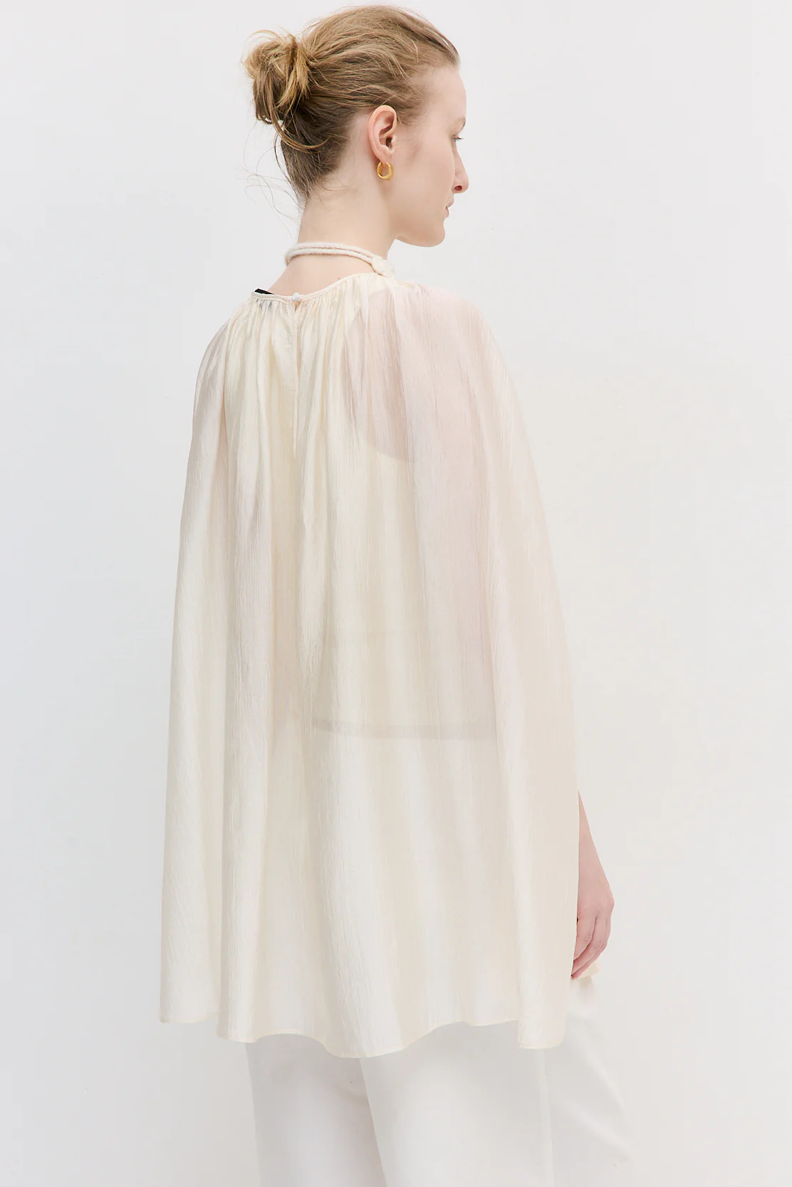 Semi Sheer Chiffon Cape - Image 6