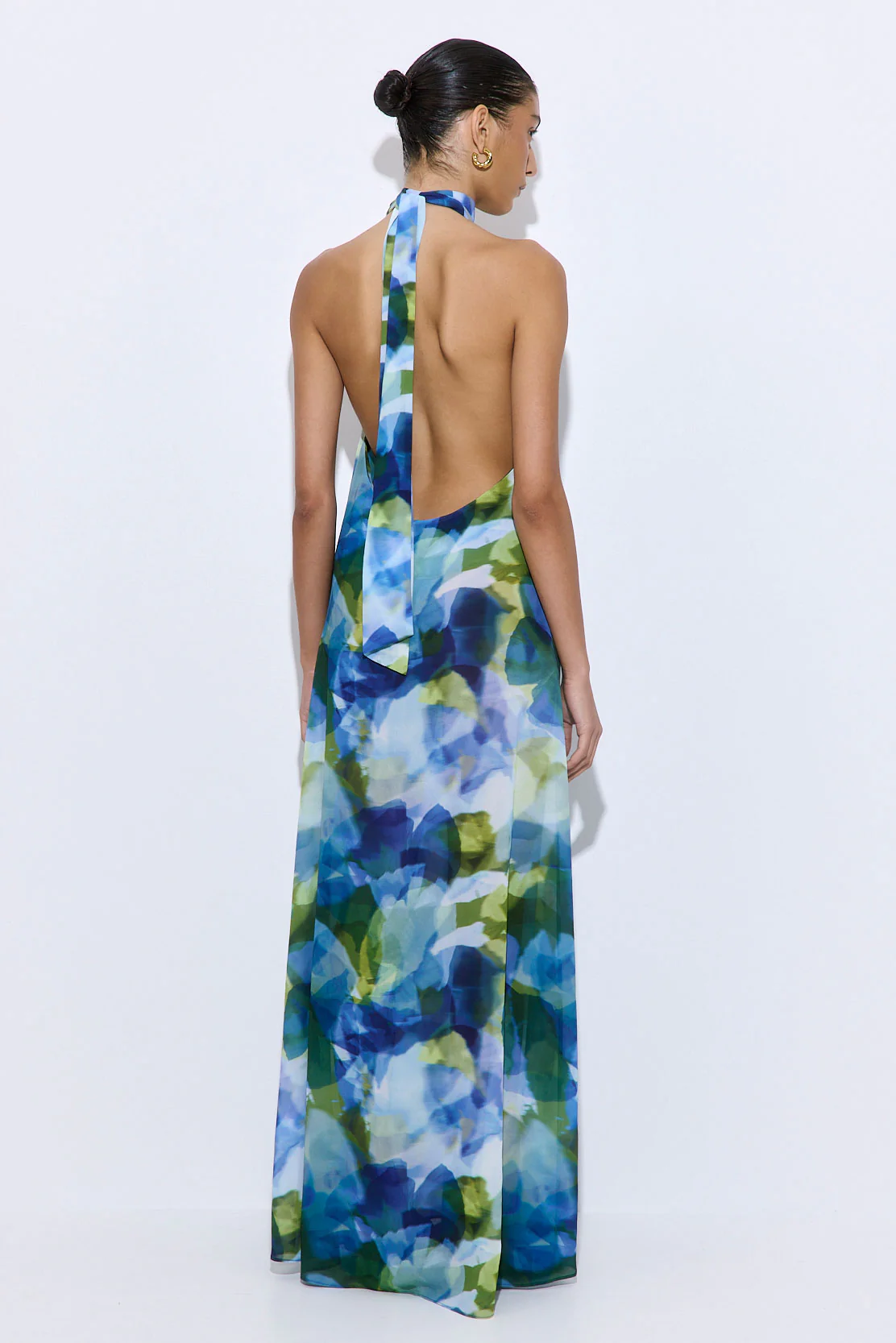 Semi Sheer Collar Maxi Dress - Image 4