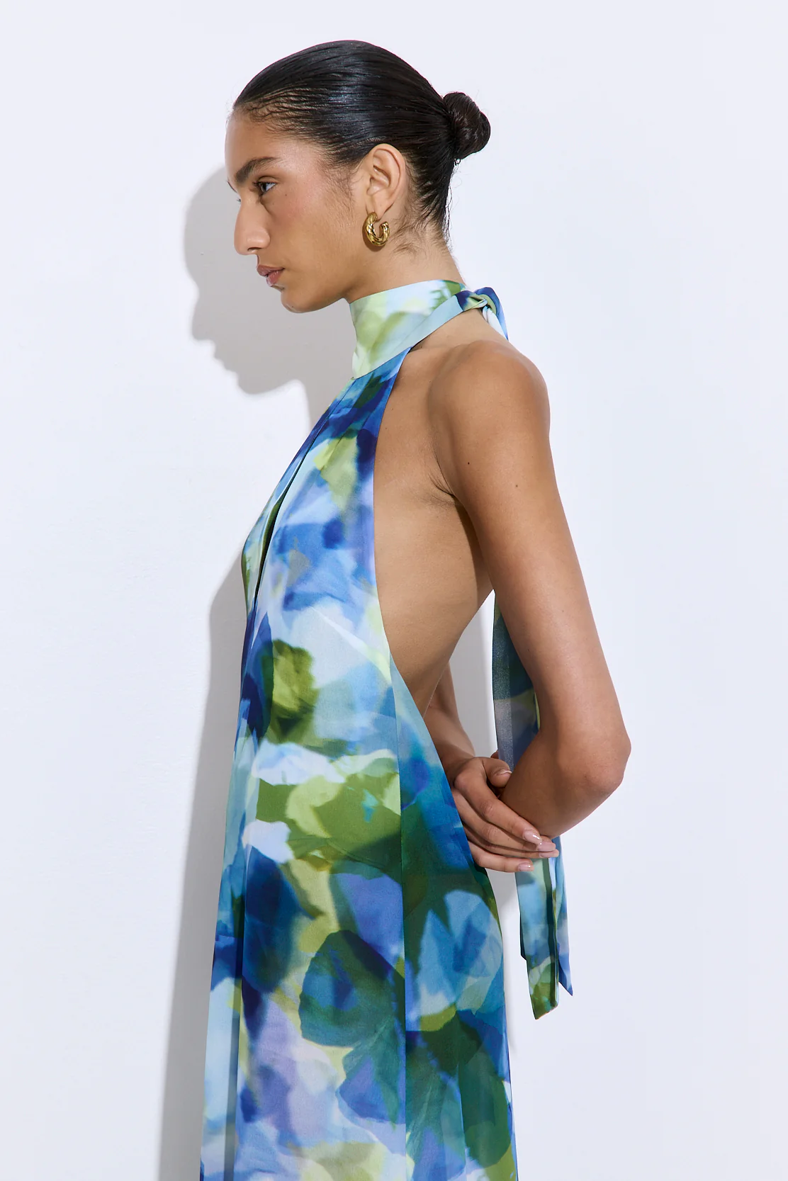 Semi Sheer Collar Maxi Dress - Image 5