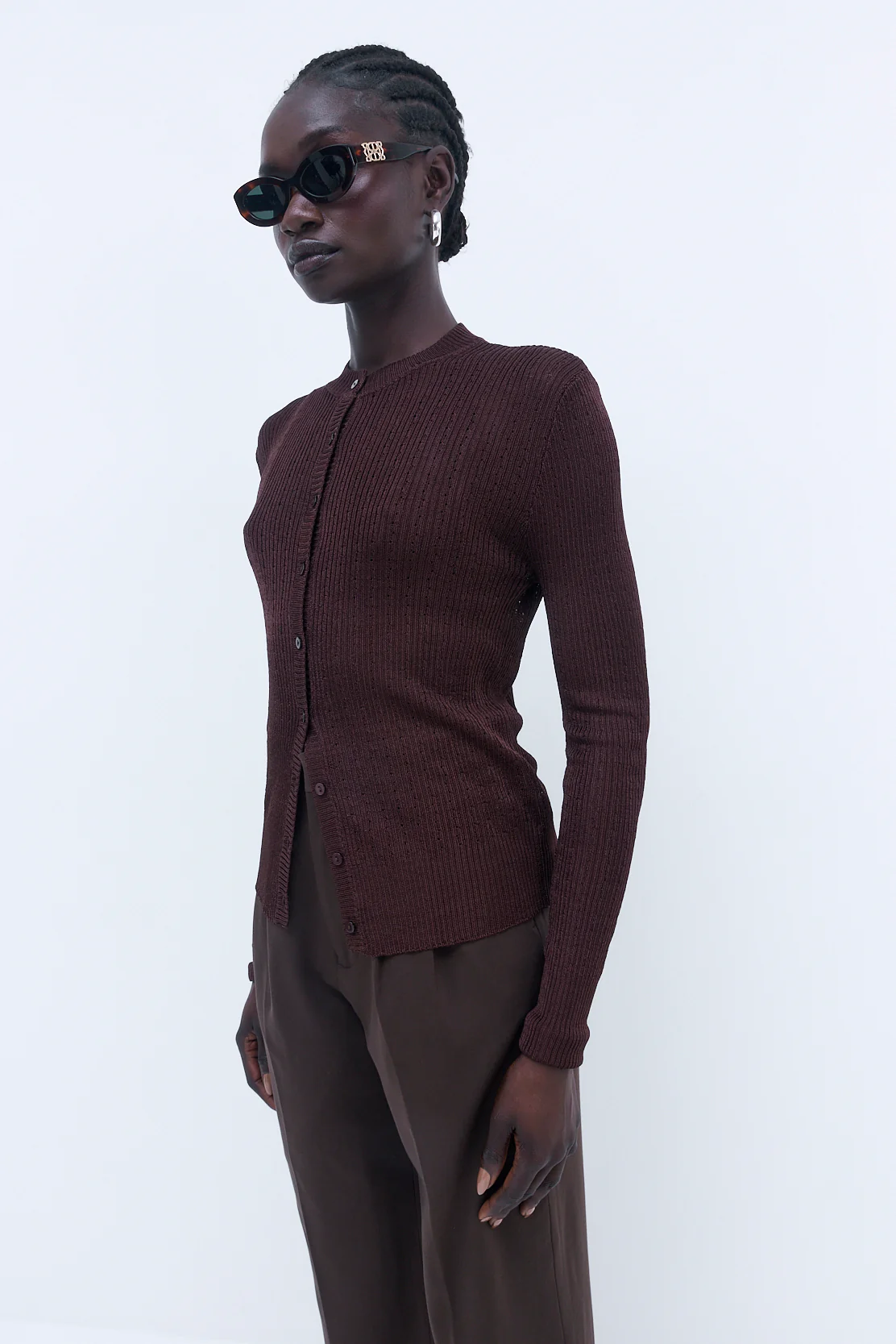Semi Sheer Crochet Cardigan - Image 5