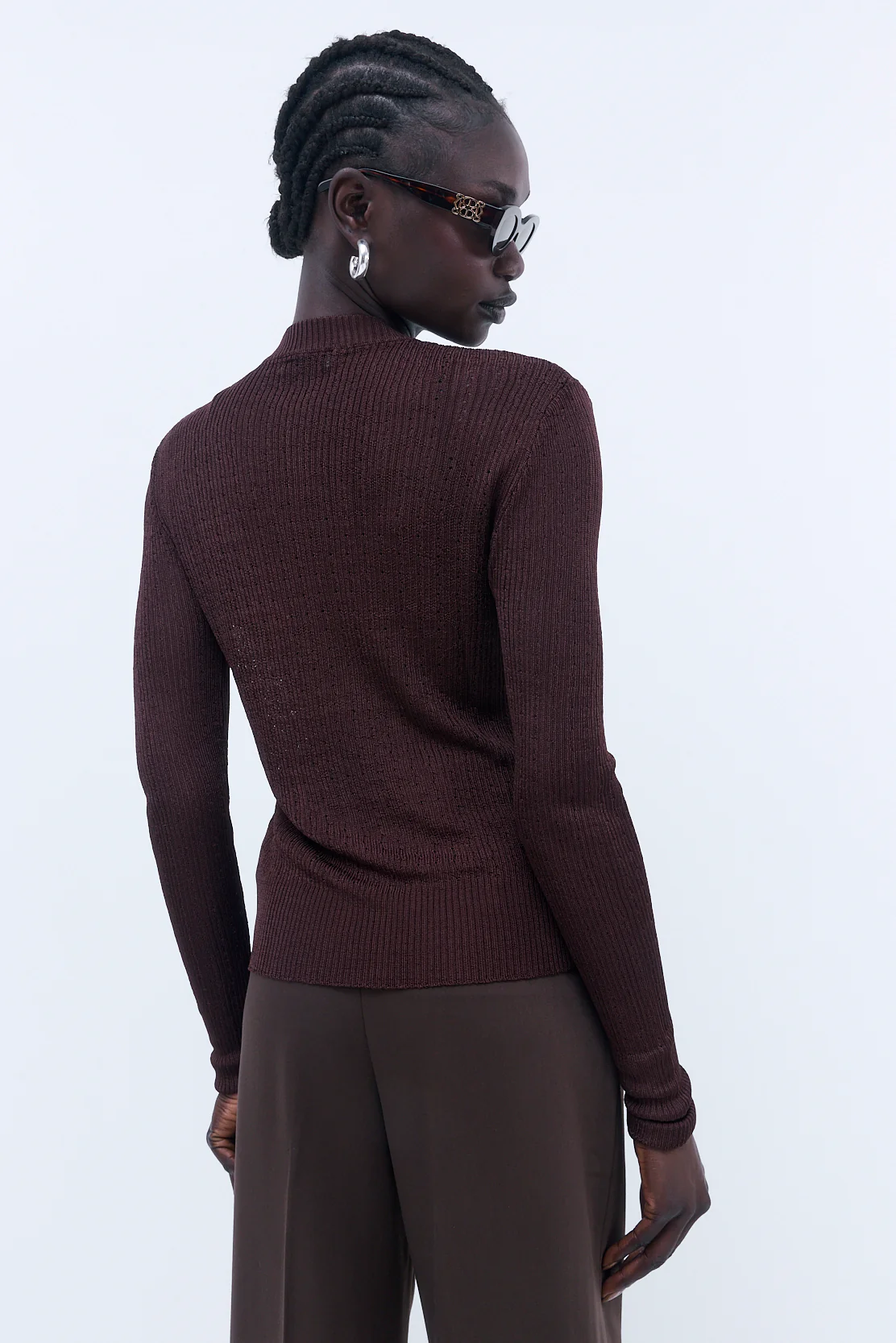 Semi Sheer Crochet Cardigan - Image 6
