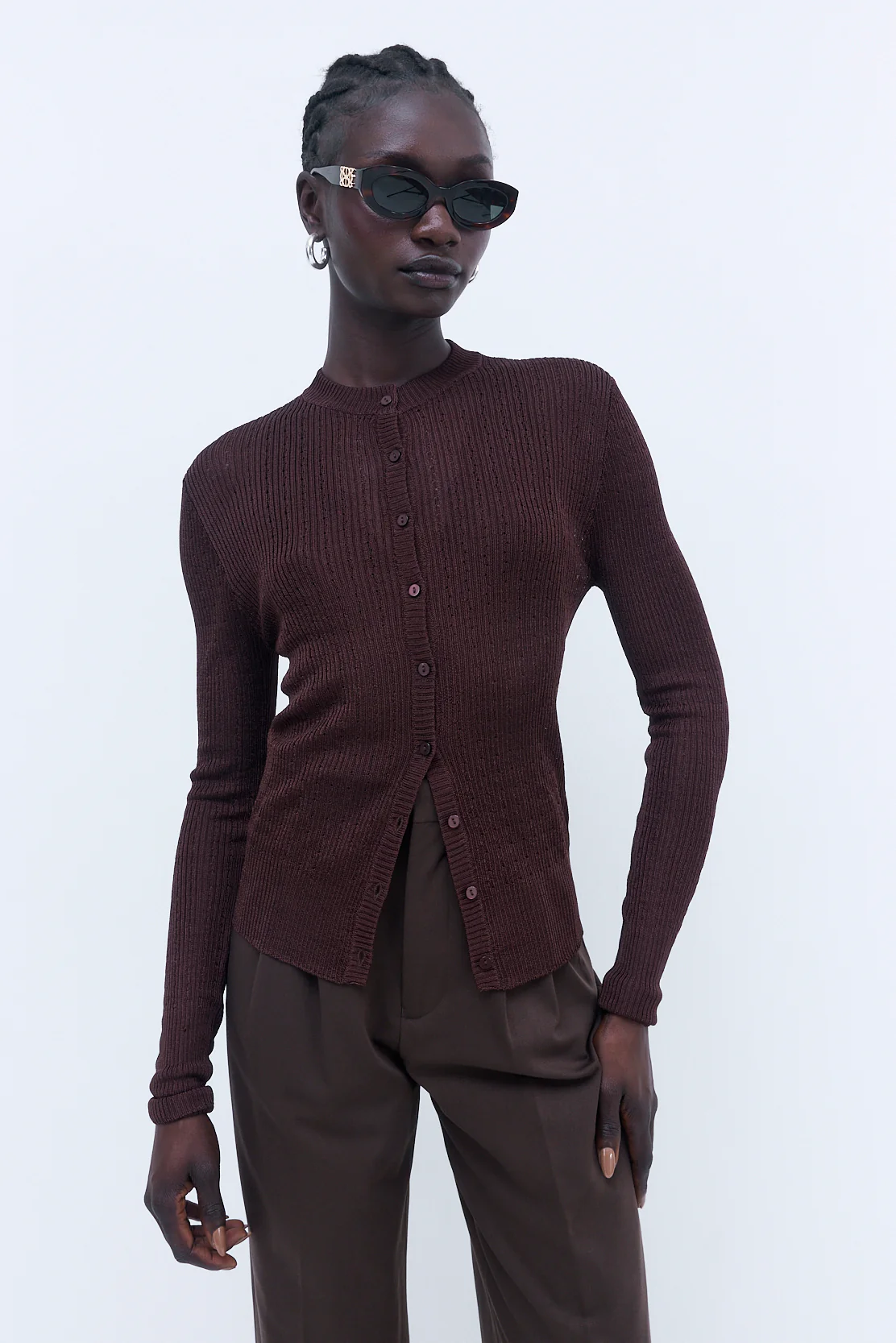 Semi Sheer Crochet Cardigan - Image 8
