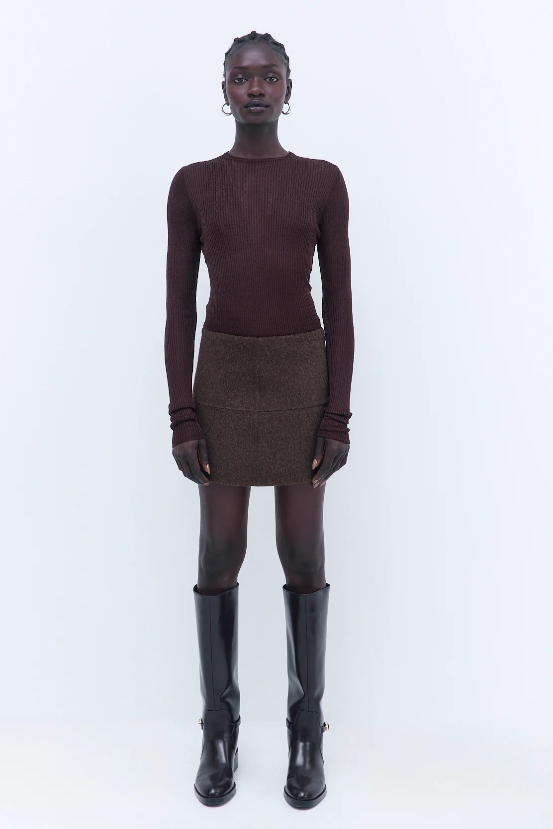 Semi Sheer Crochet Crewneck - Image 2