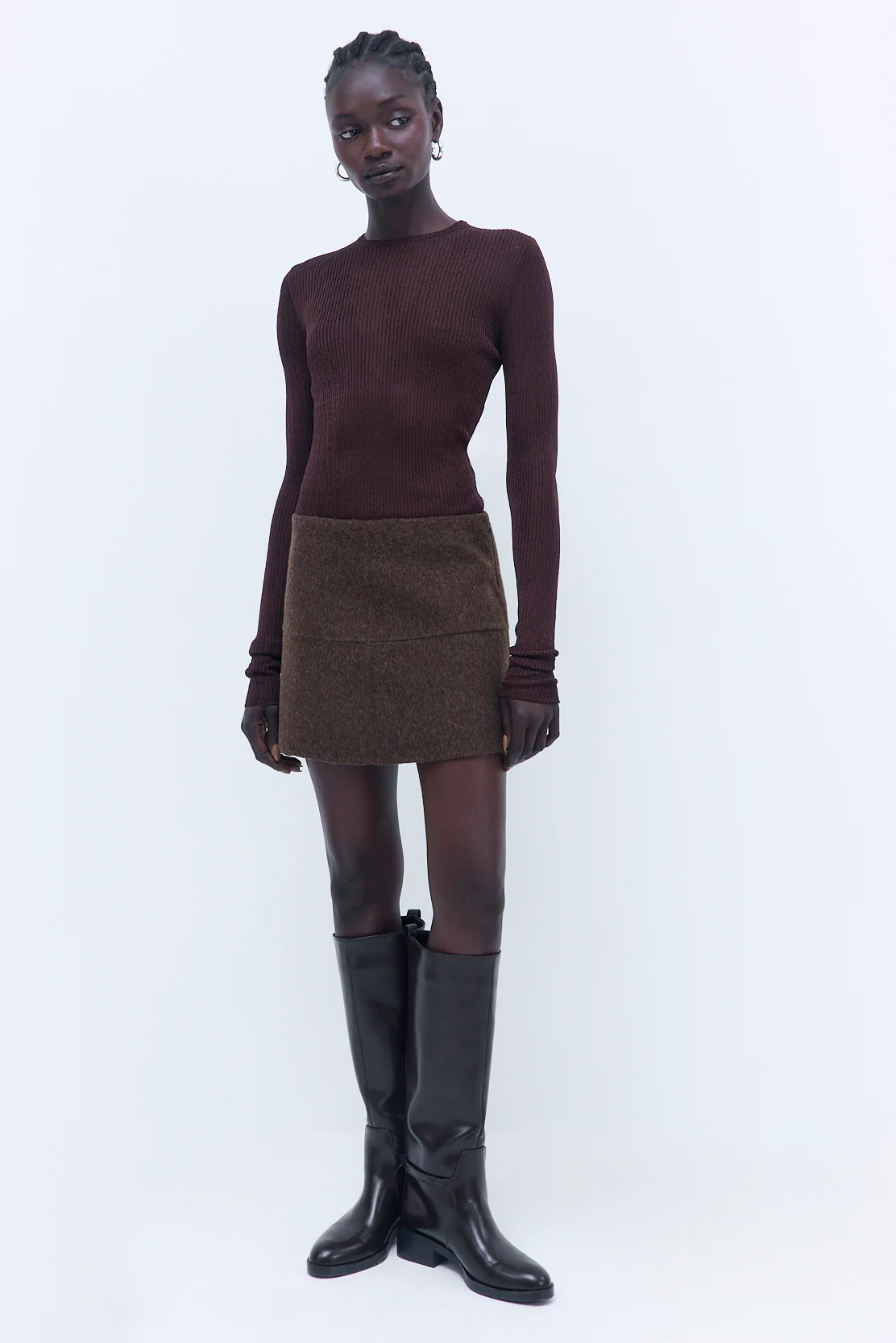 Semi Sheer Crochet Crewneck - Image 4