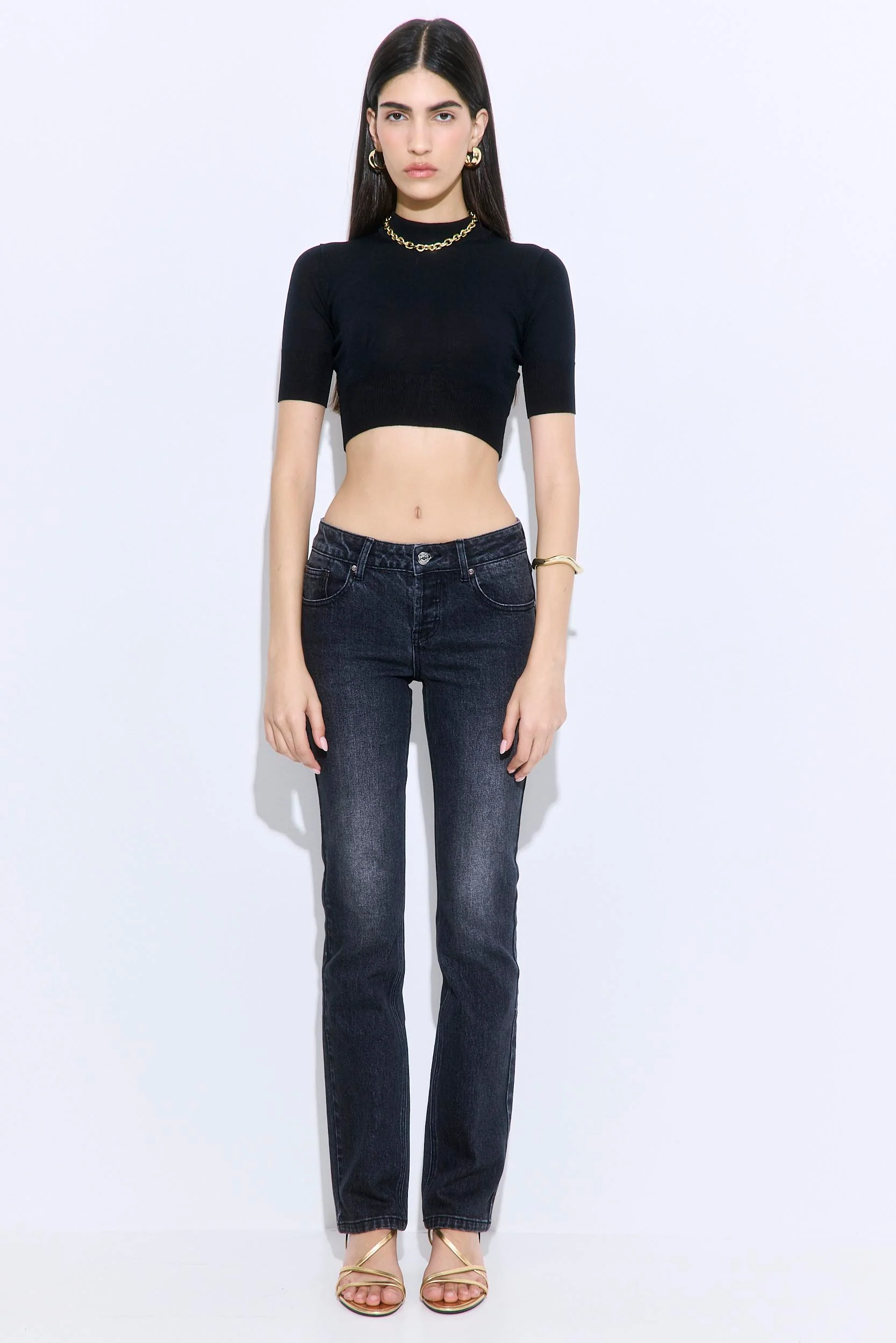 Semi Sheer Cropped Knit - Image 2