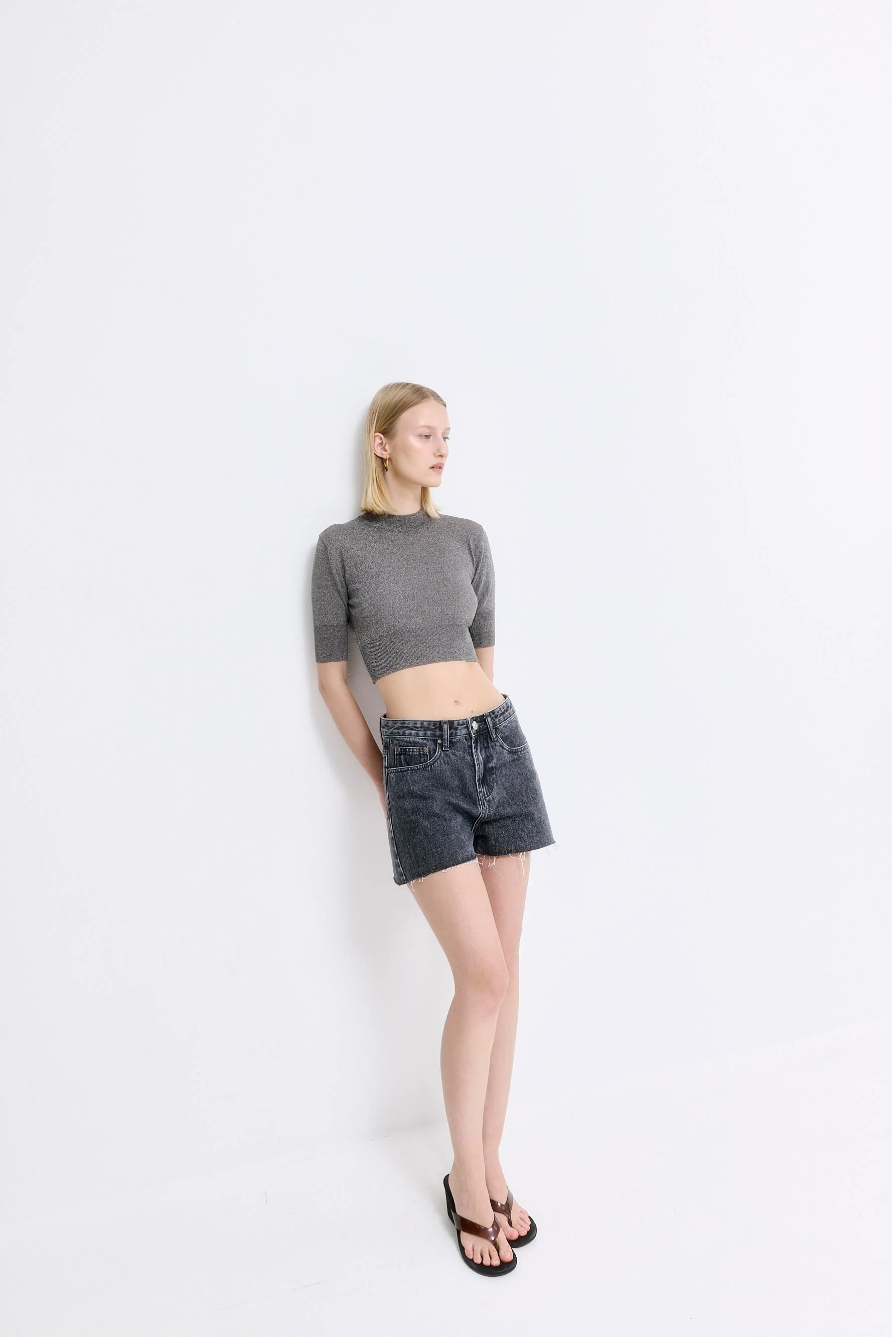 Semi Sheer Cropped Knit - Image 3