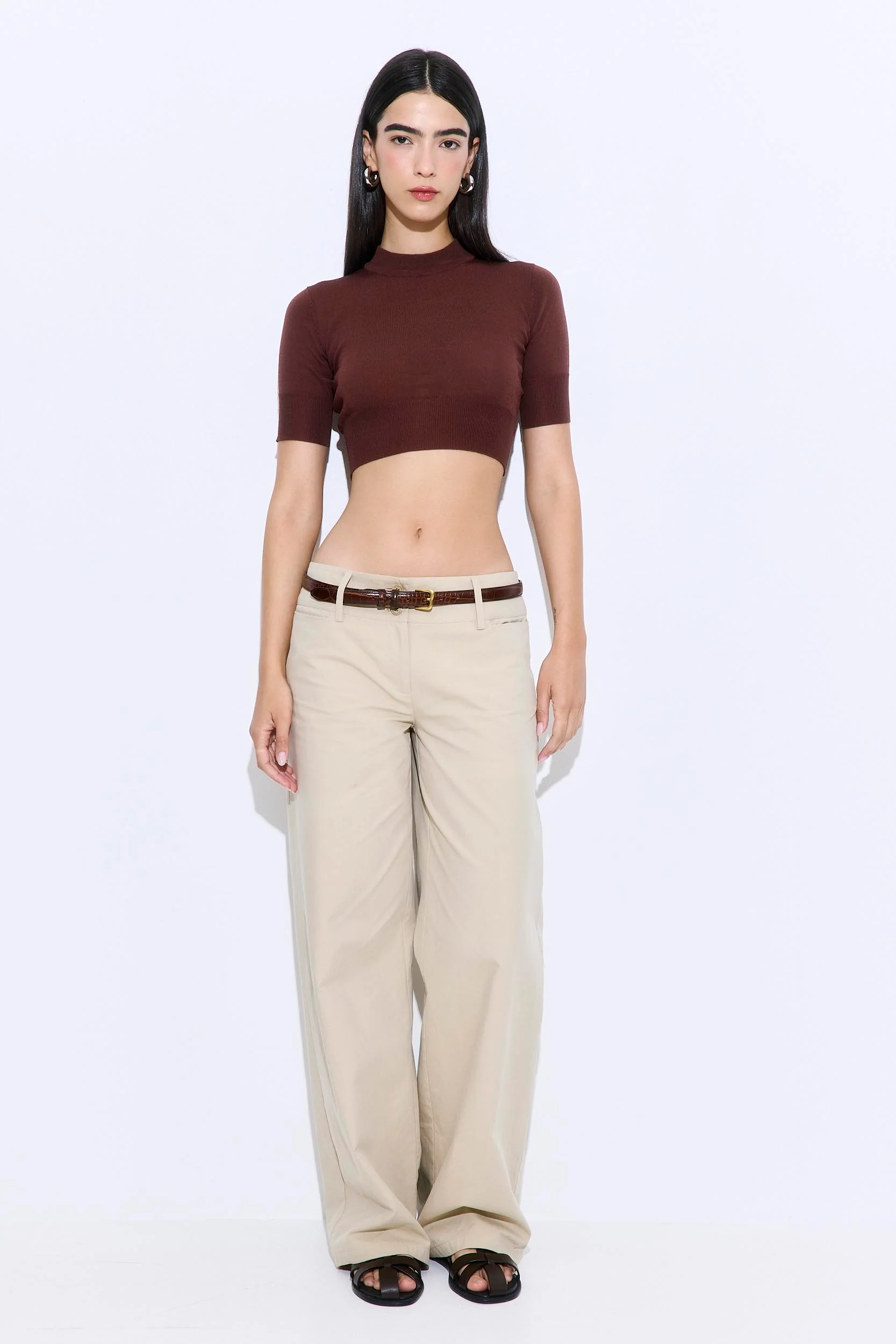 Semi Sheer Cropped Knit - Image 2
