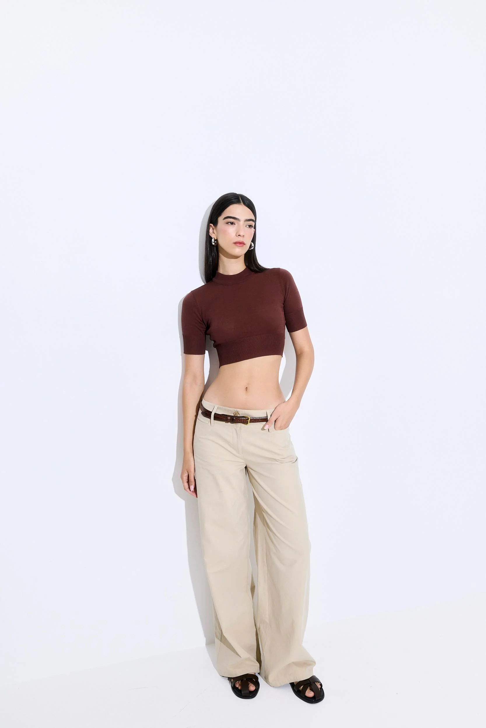 Semi Sheer Cropped Knit - Image 3