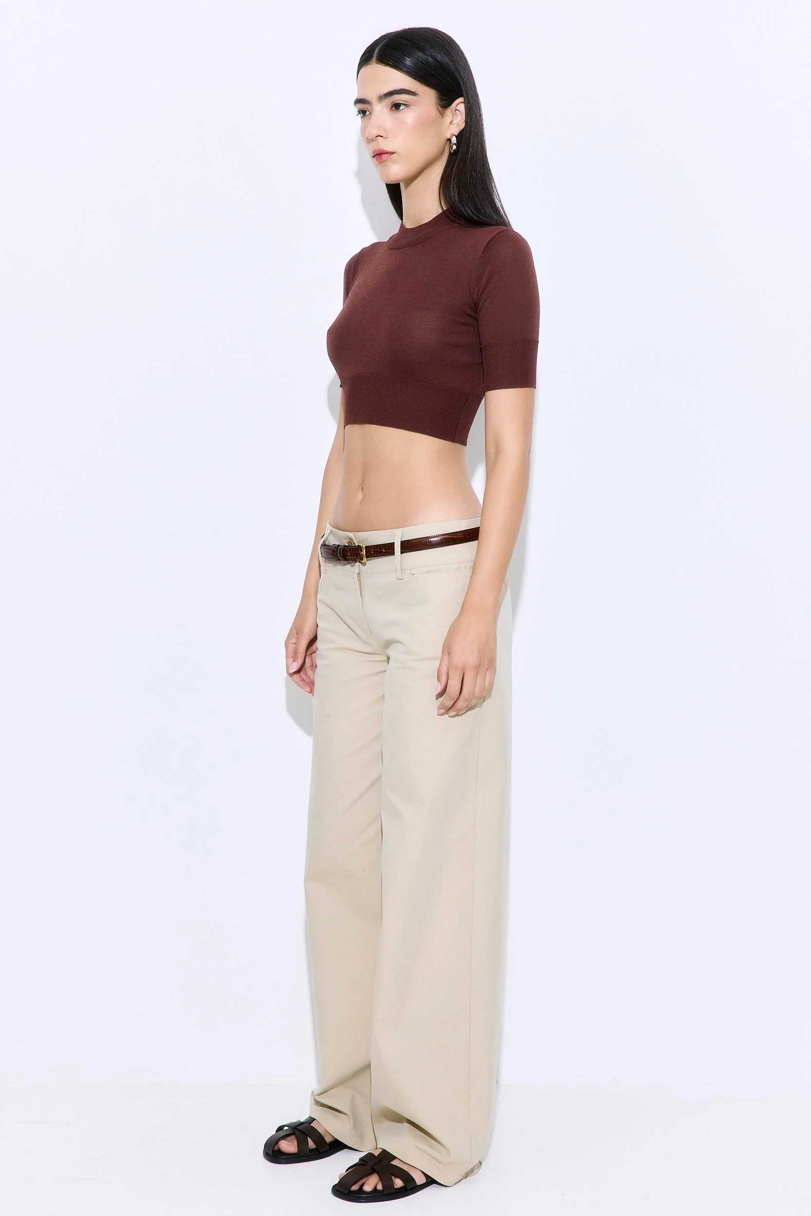 Semi Sheer Cropped Knit - Image 4
