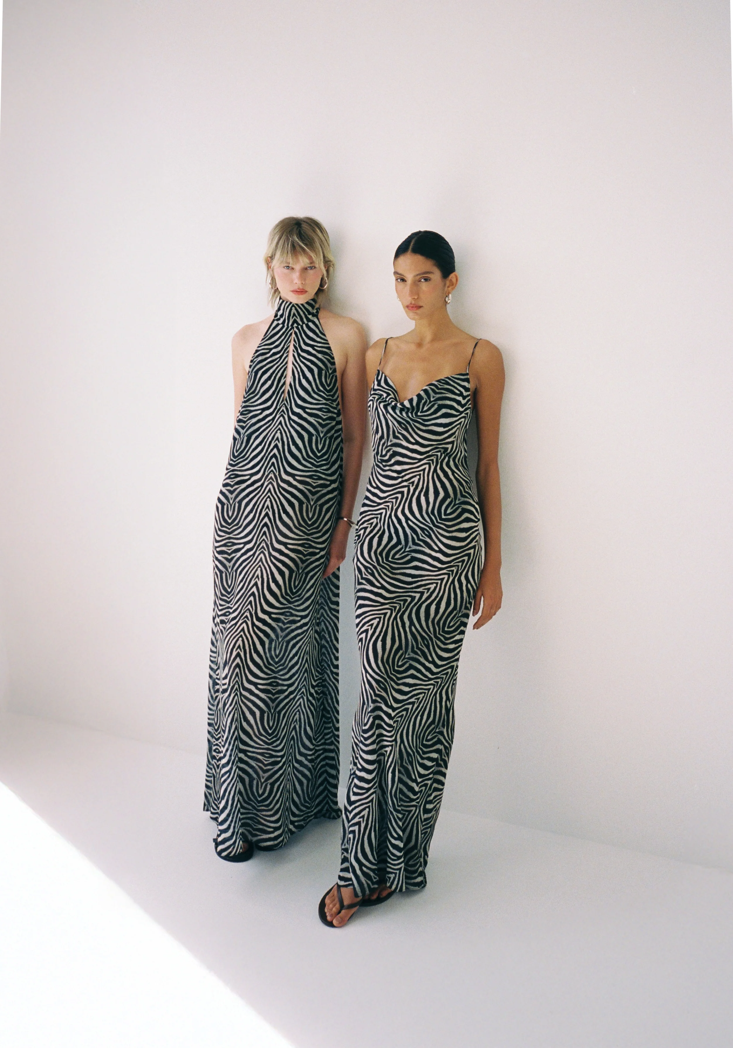 Semi Sheer Draped Maxi Dress - Image 8