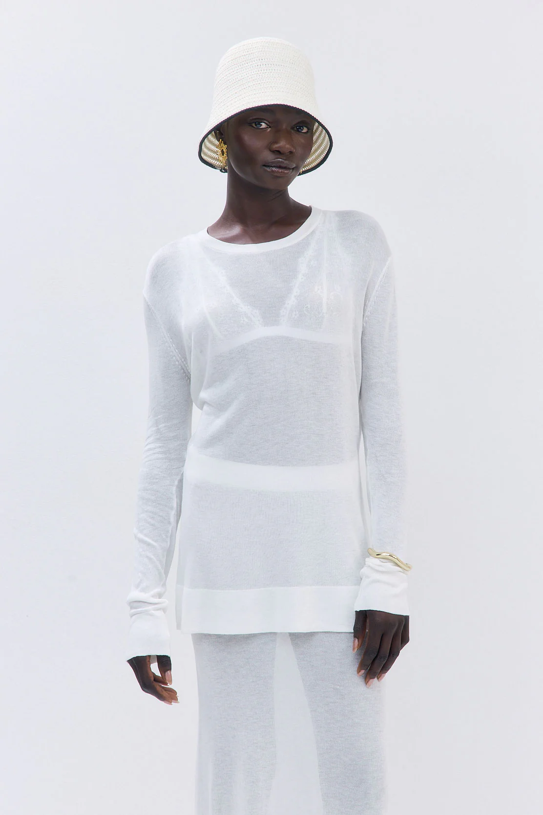 Semi Sheer Long Sleeve
