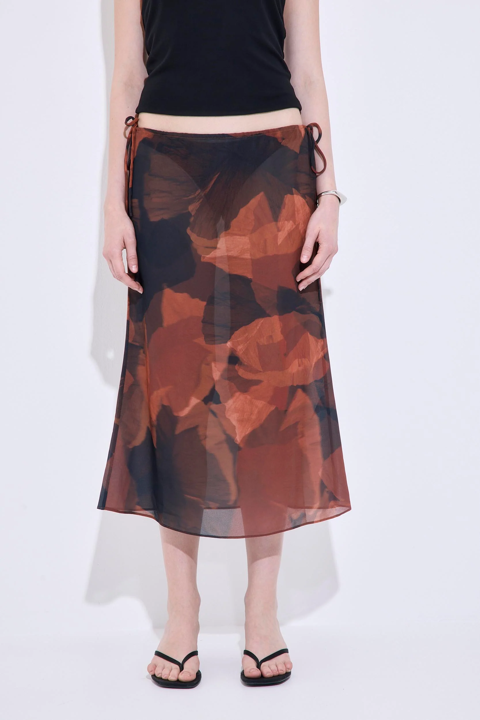 Semi Sheer Midi Skirt - Image 2
